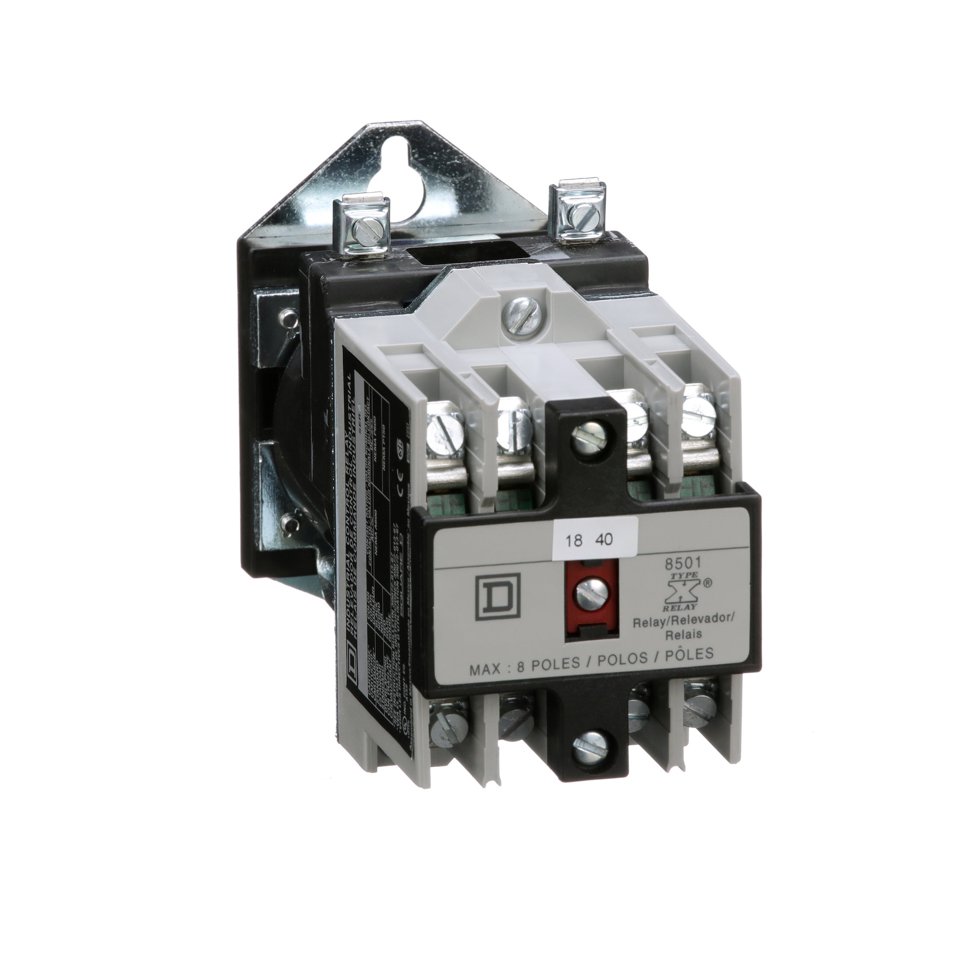 8501XDO40V51 Type X Control Relay, 10 A AC/5 A DC, 12 V DC V Coil