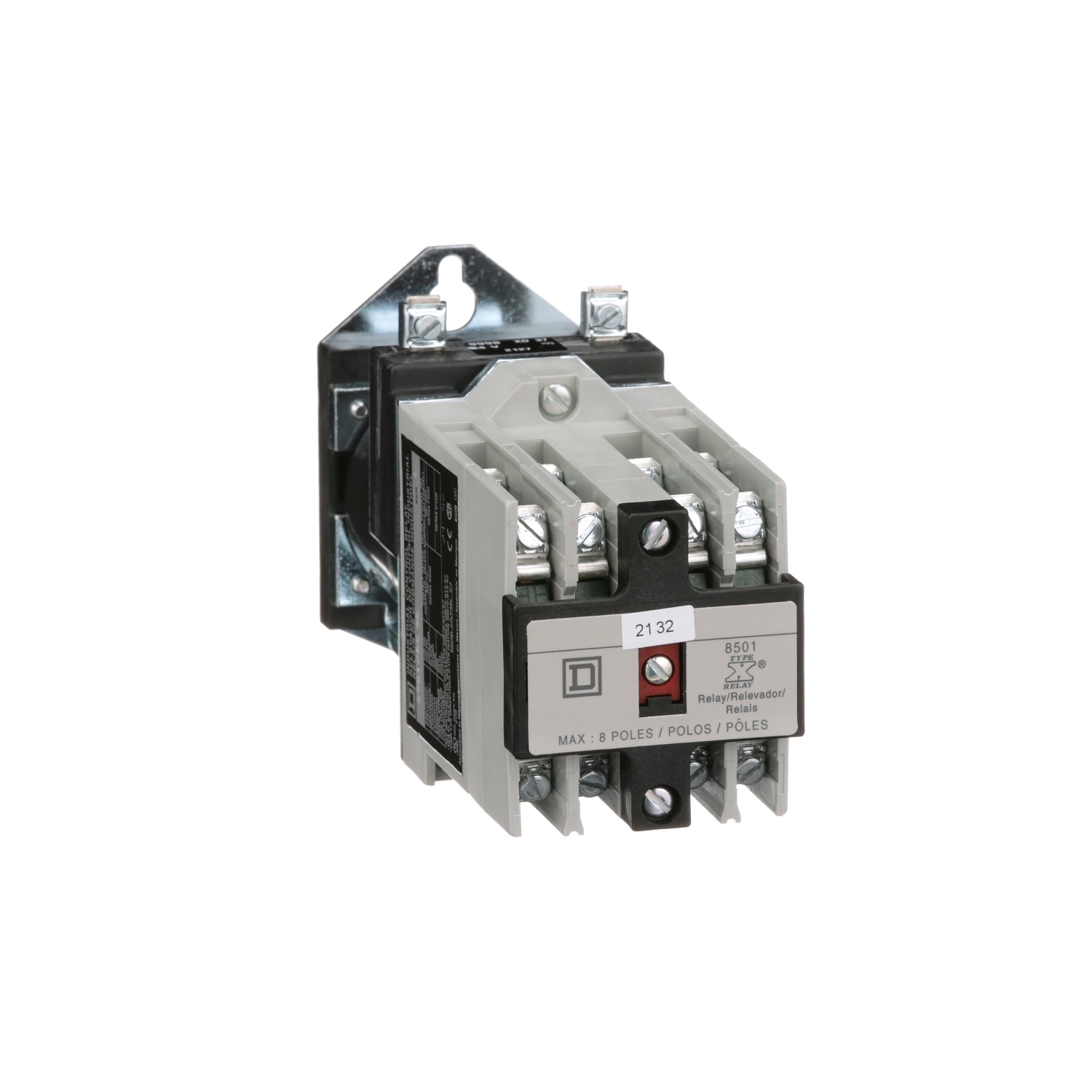8501XDO80V53 Type X Control Relay, 10 A AC/5 A DC, 8NO 8 Form A Contact, 24 V DC V Coil