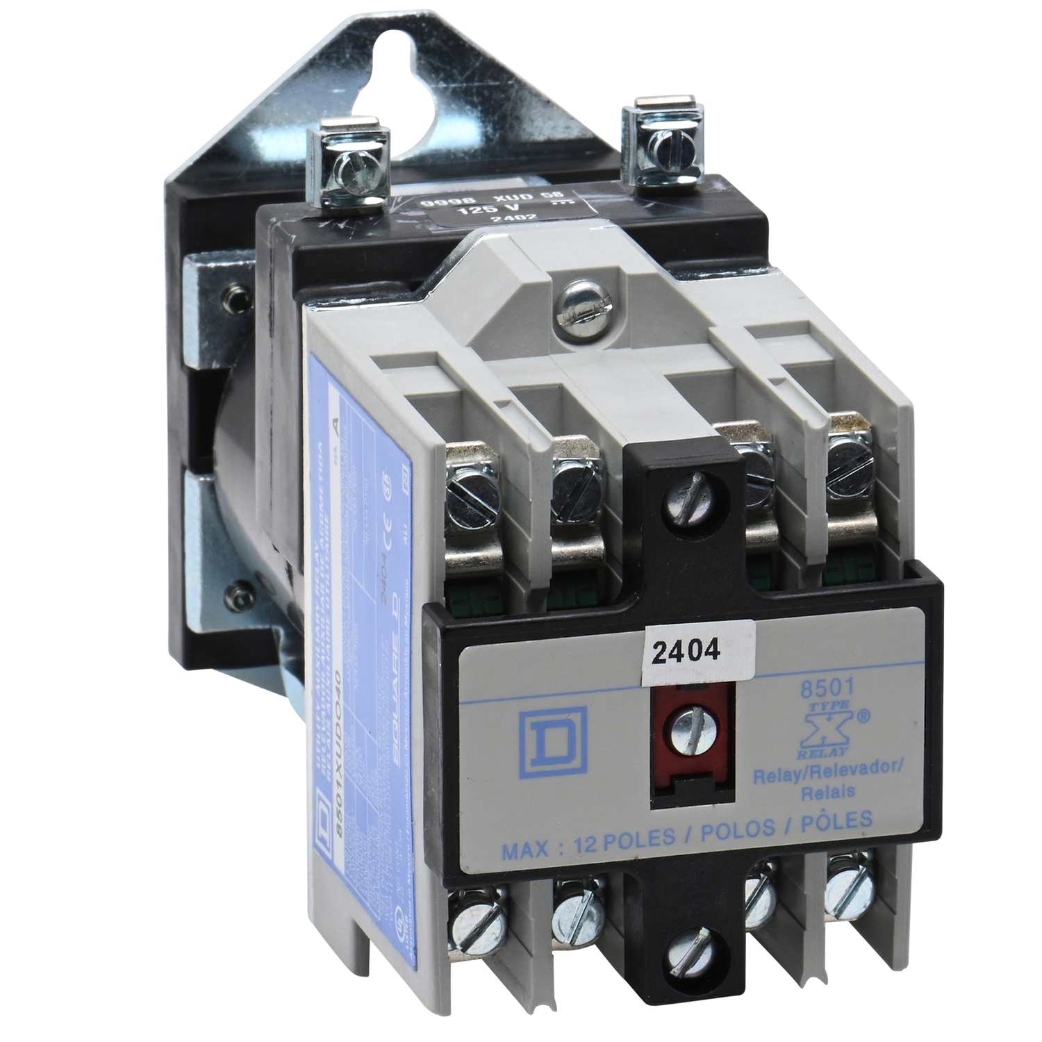 8501XUDO40V63 Type X Utility Relay, 10 A AC/5 A DC, 4NO 4 Form A Contact, 125 V DC V Coil
