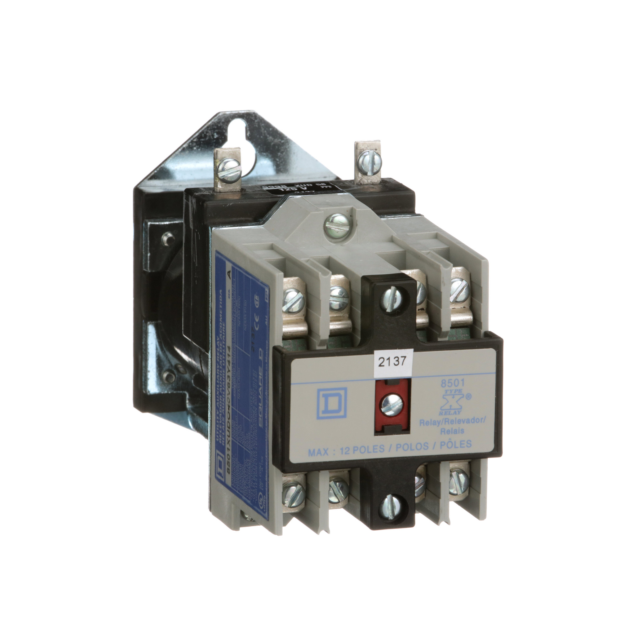 8501XUDO40V63Y414 Type X NEMA Control Relay, 10 A AC/5 A DC, 4NO 4 Form A Contact, 125 VDC V Coil