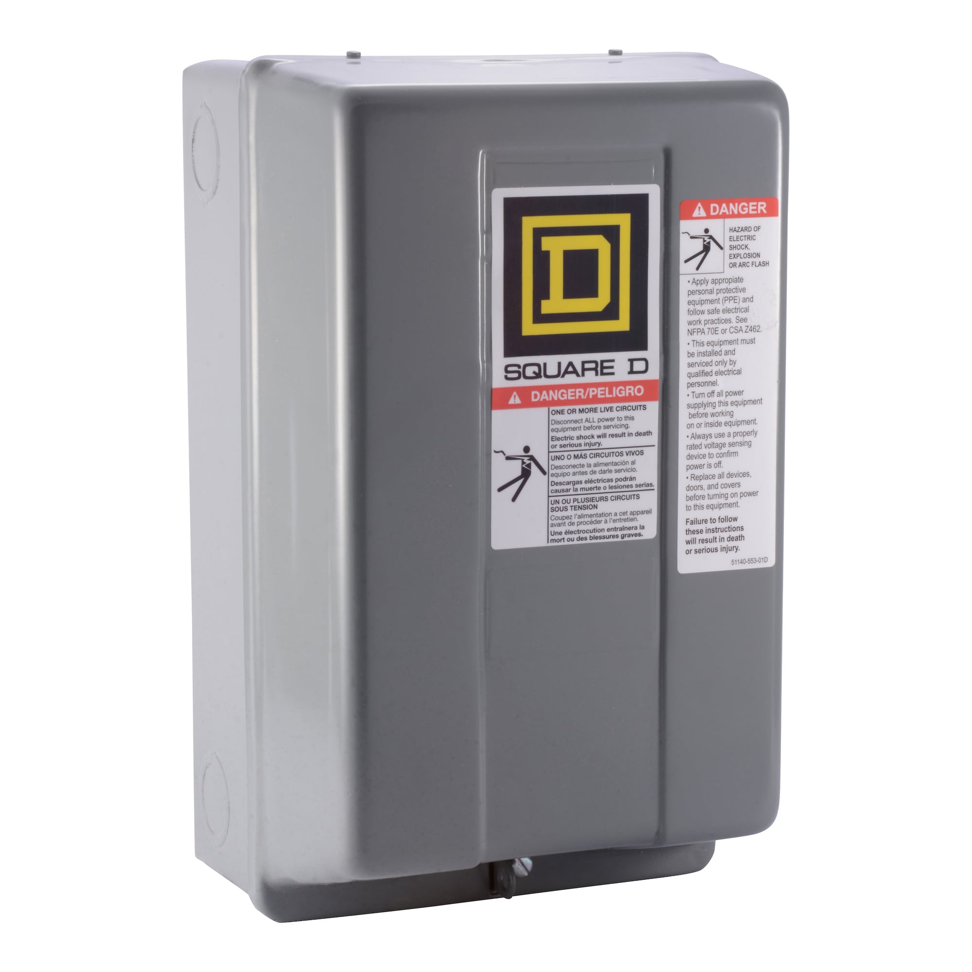 8502SBG2V03 Non-Reversing Type S Contactor, 220 V AC at 50 Hz to 240 V AC at 60 Hz V Coil, 3 Poles