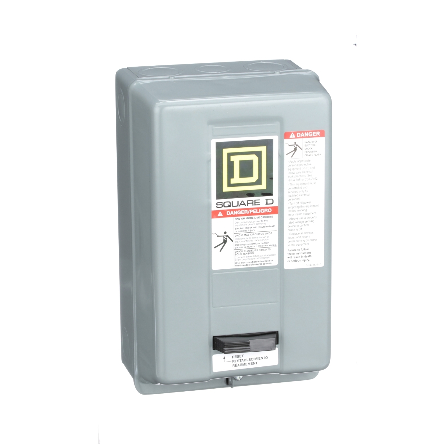 8536SBG1V03 General Purpose Type S Starter, 220/240 VAC V Coil, Non-Reversing Action, 2 Poles, NEMA 1 Enclosure