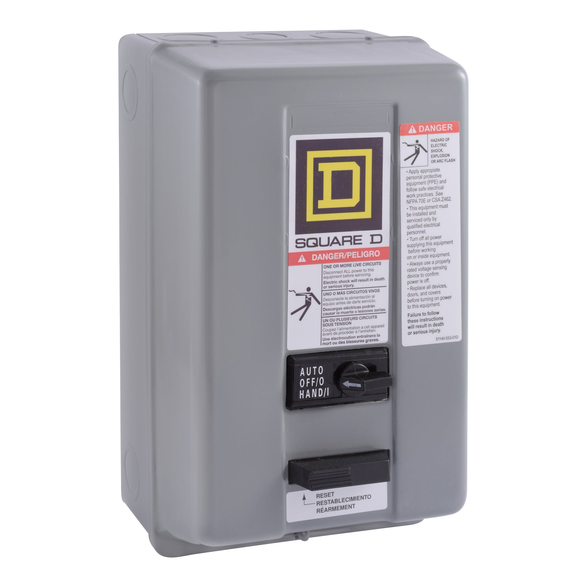 8536SBG2V01CS Type S Magnetic Starter, 24 VAC at 60 Hz V Coil, 3 Poles, NEMA 1 Enclosure