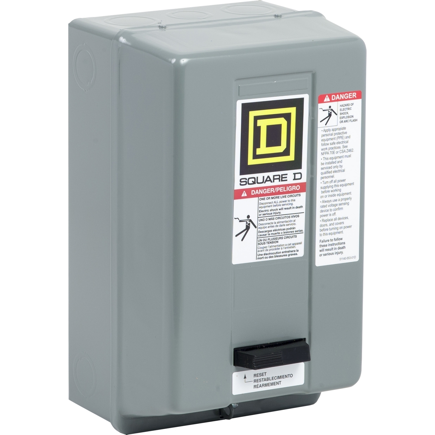 8536SCG1V01S Type S Magnetic Starter, 24 V AC at 60 Hz V Coil, Non-Reversing Action, 2 Poles, NEMA 1 Enclosure