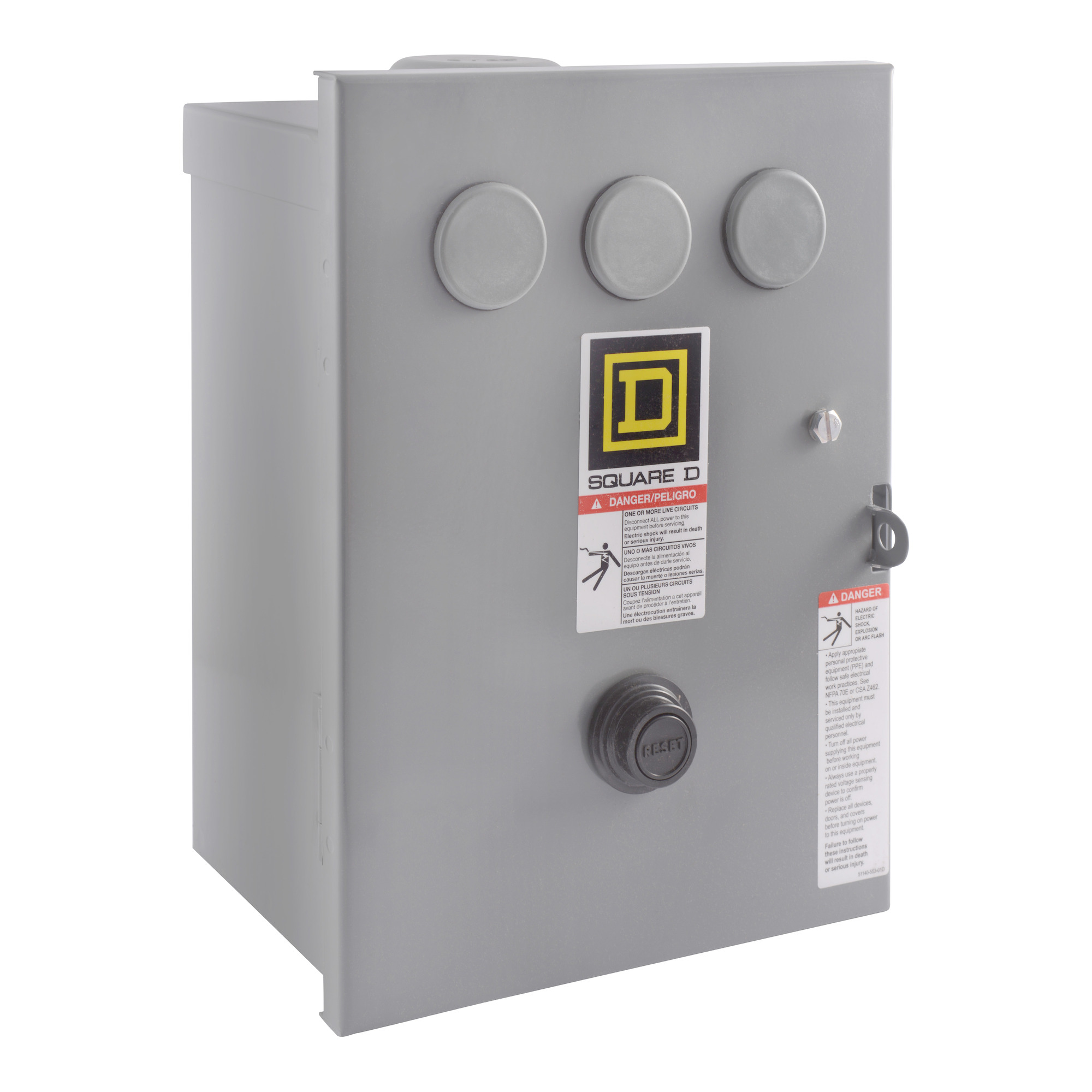 8536SCH3V08 Type S Magnetic Starter, 208 V AC at 60 Hz V Coil, 3 Poles, NEMA 3R Enclosure