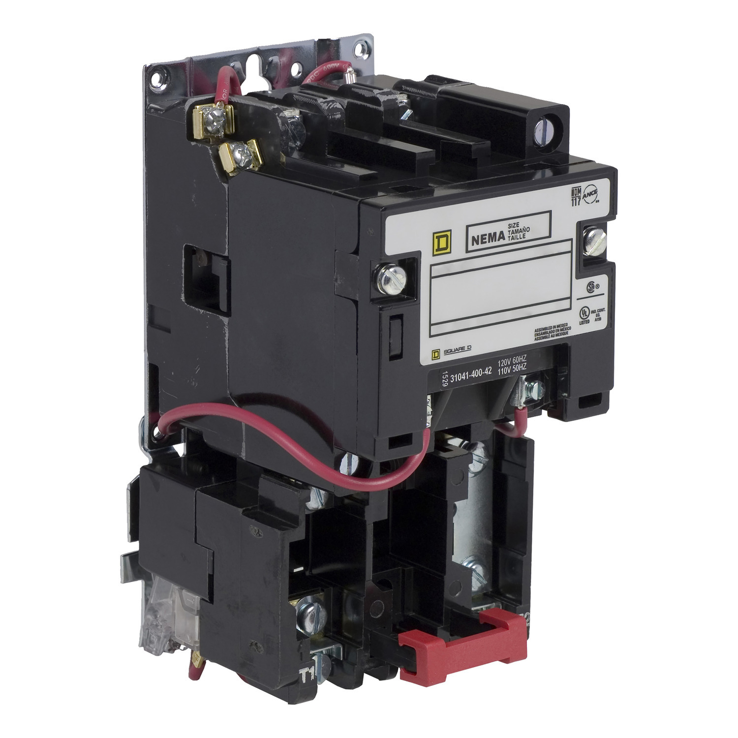 8536SCO1V02S Type S Starter, 110/120 VAC V Coil, Non-Reversing Action, 2 Poles, Open Enclosure