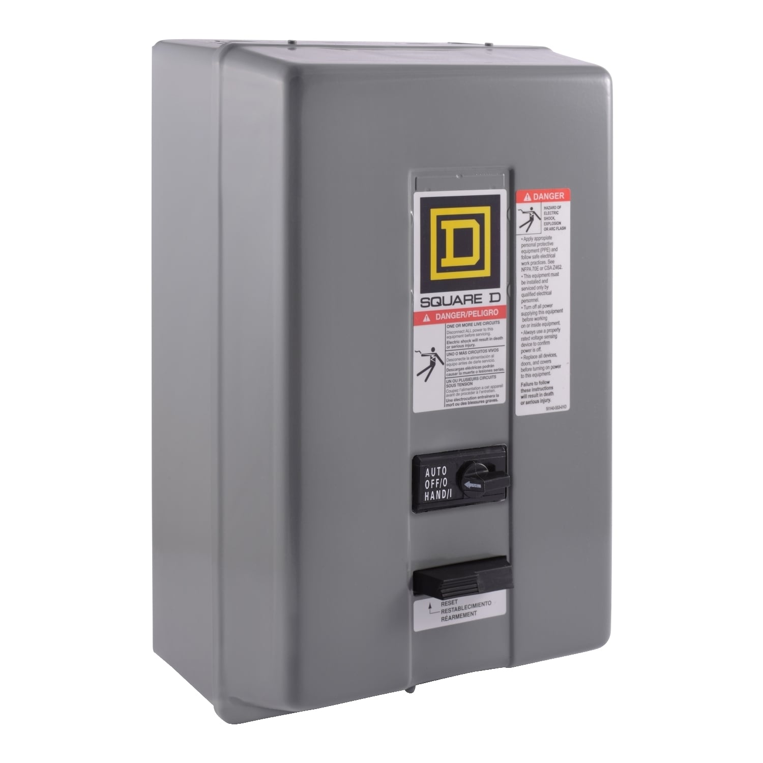 8536SDG1V02CS Type S Magnetic Starter, 110 VAC at 50 Hz/120 VAC at 60 Hz V Coil, 3 Poles, NEMA 1 Enclosure