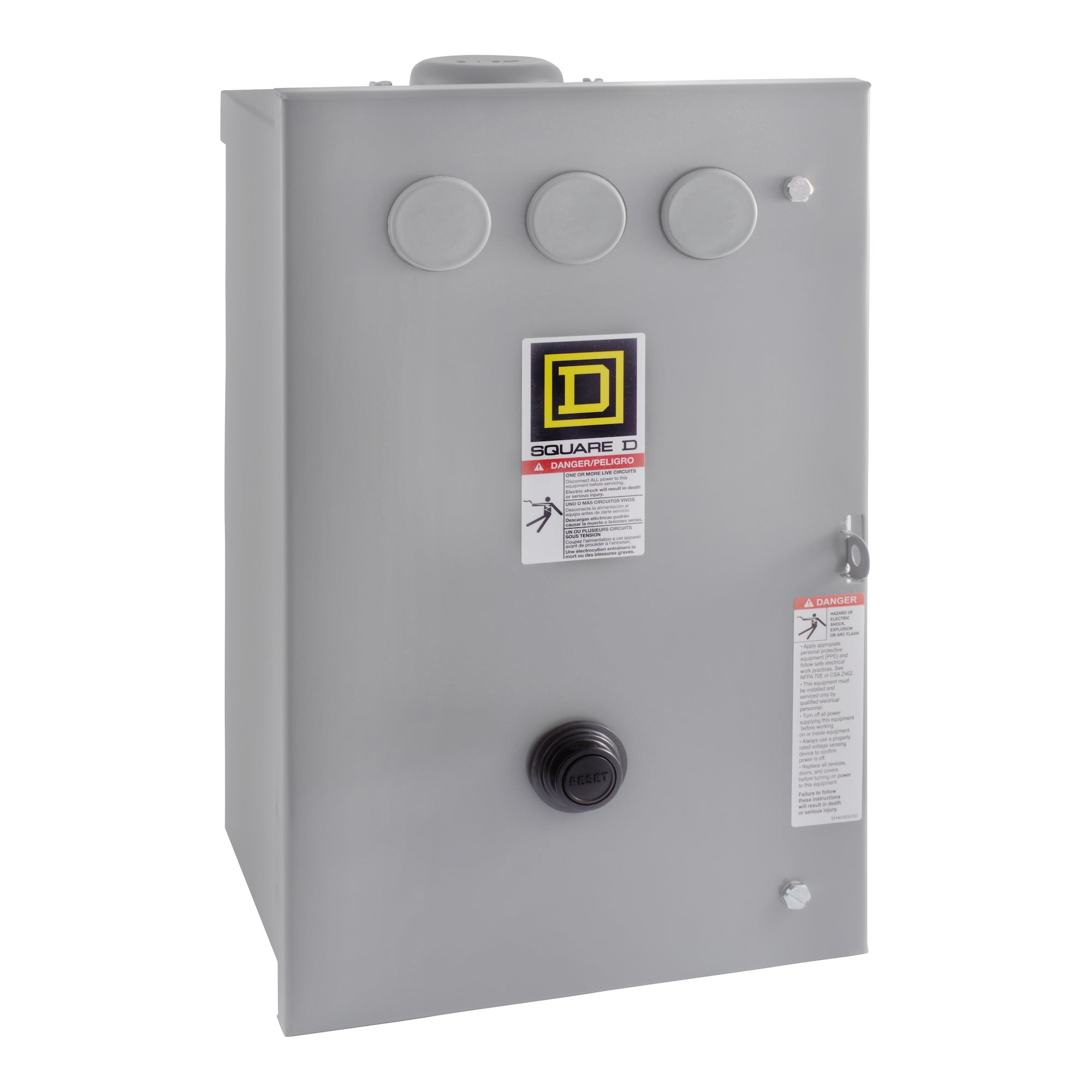 8536SDH1V03 Type S Magnetic Starter, 220 V AC at 50 Hz/240 V AC at 60 Hz V Coil, 3 Poles, NEMA 3R Enclosure