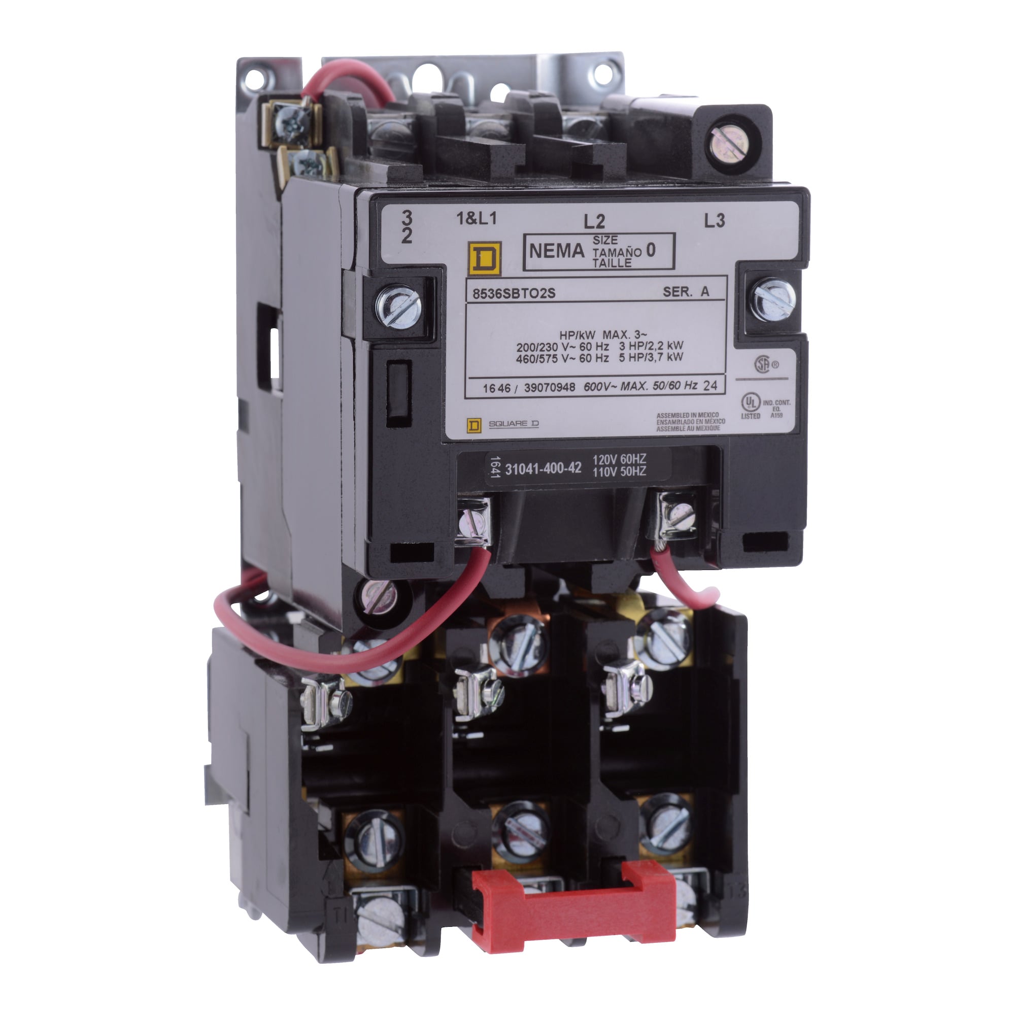 8536SEH1V03 Type S Magnetic Starter, 220 V AC at 50 Hz/240 V AC at 60 Hz V Coil, 3 Poles, NEMA 3R Enclosure