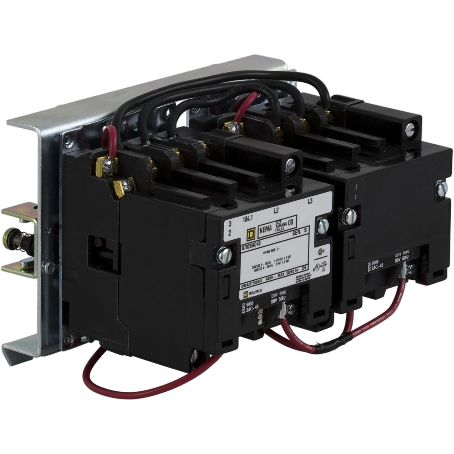 8702SBO4V02S 3-Phase Type S Contactor, 110/120 V AC V Coil, 3 Poles