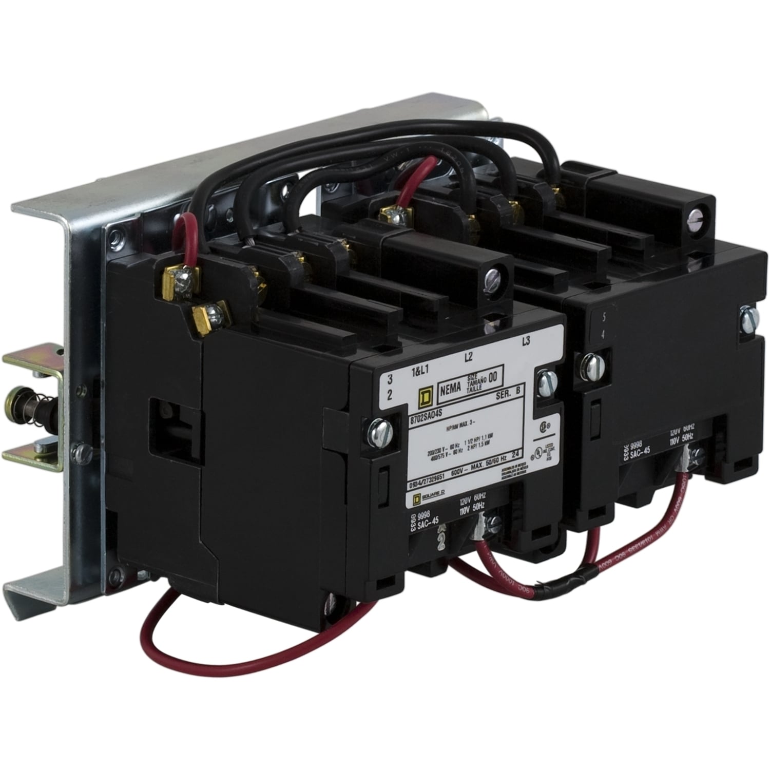 8702SCO8V02S 3-Phase Type S Contactor, 110/120 V AC V Coil, 3 Poles