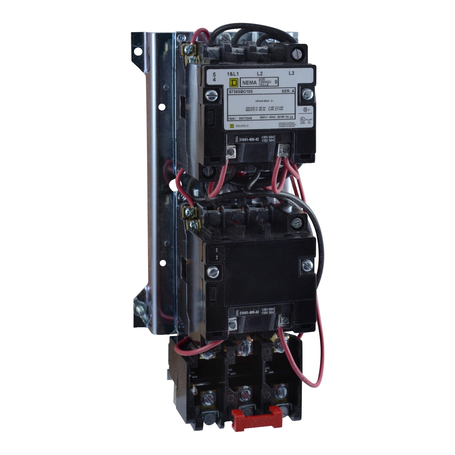 8736SCO7V02S Type S Vertical Starter, 110/120 VAC V Coil, Reversing Action, 3 Poles, Open Enclosure