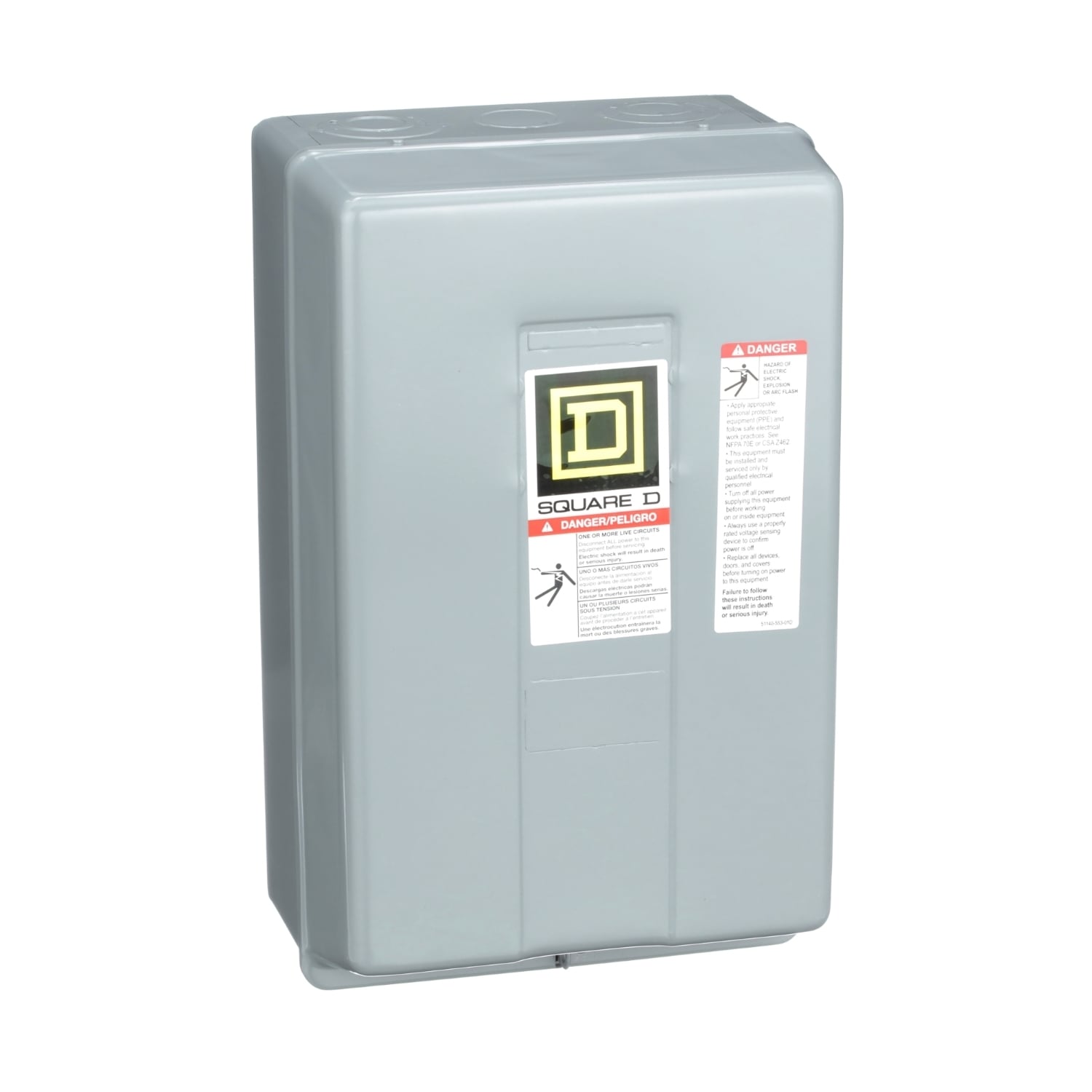 8903LG20V02 Type L Electrically Held Multi-Pole Lighting Contactor, 110/120 V AC V Coil, 30 A, 2NO Contact, 2 Poles