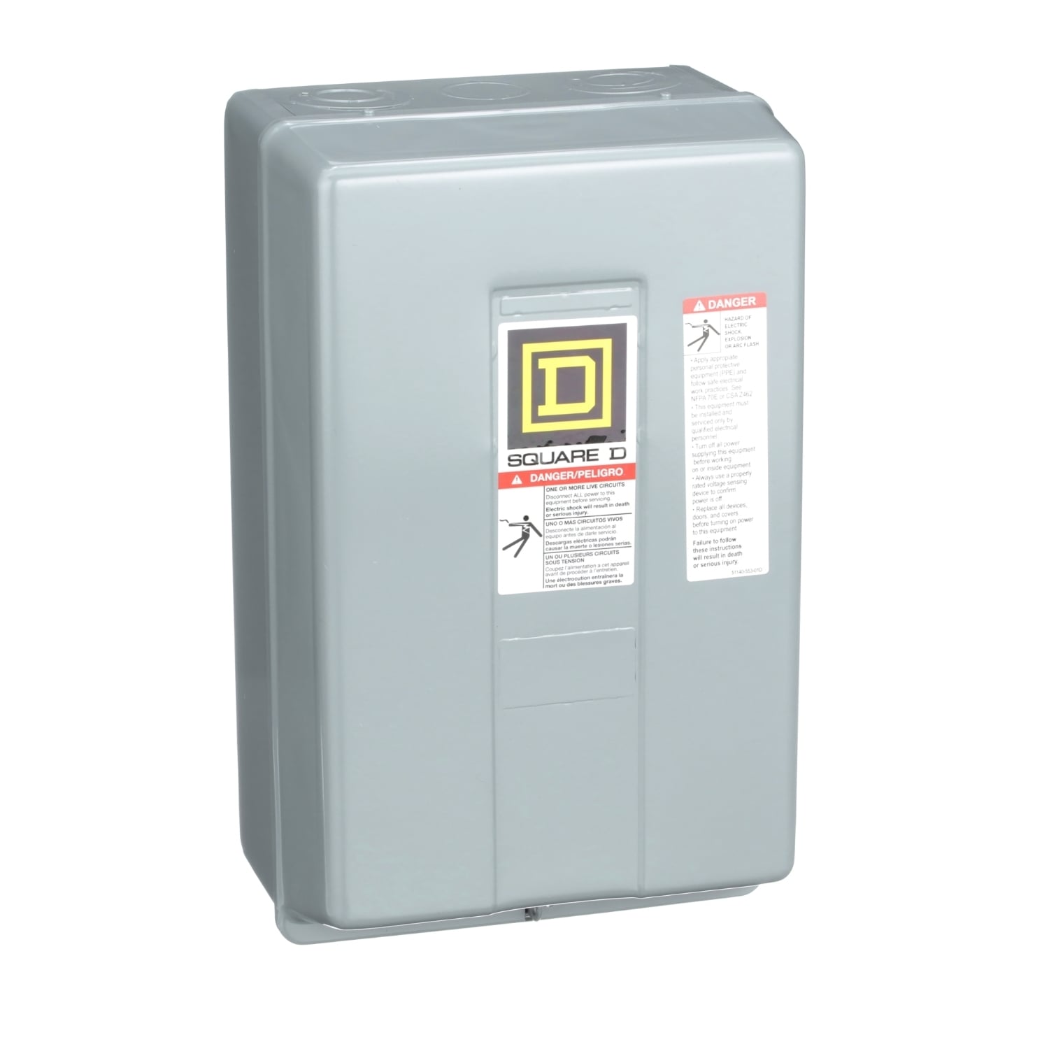 8903LG30V02 Type L Electrically Held Multi-Pole Lighting Contactor, 110/120 V AC V Coil, 30 A, 3NO Contact, 3 Poles