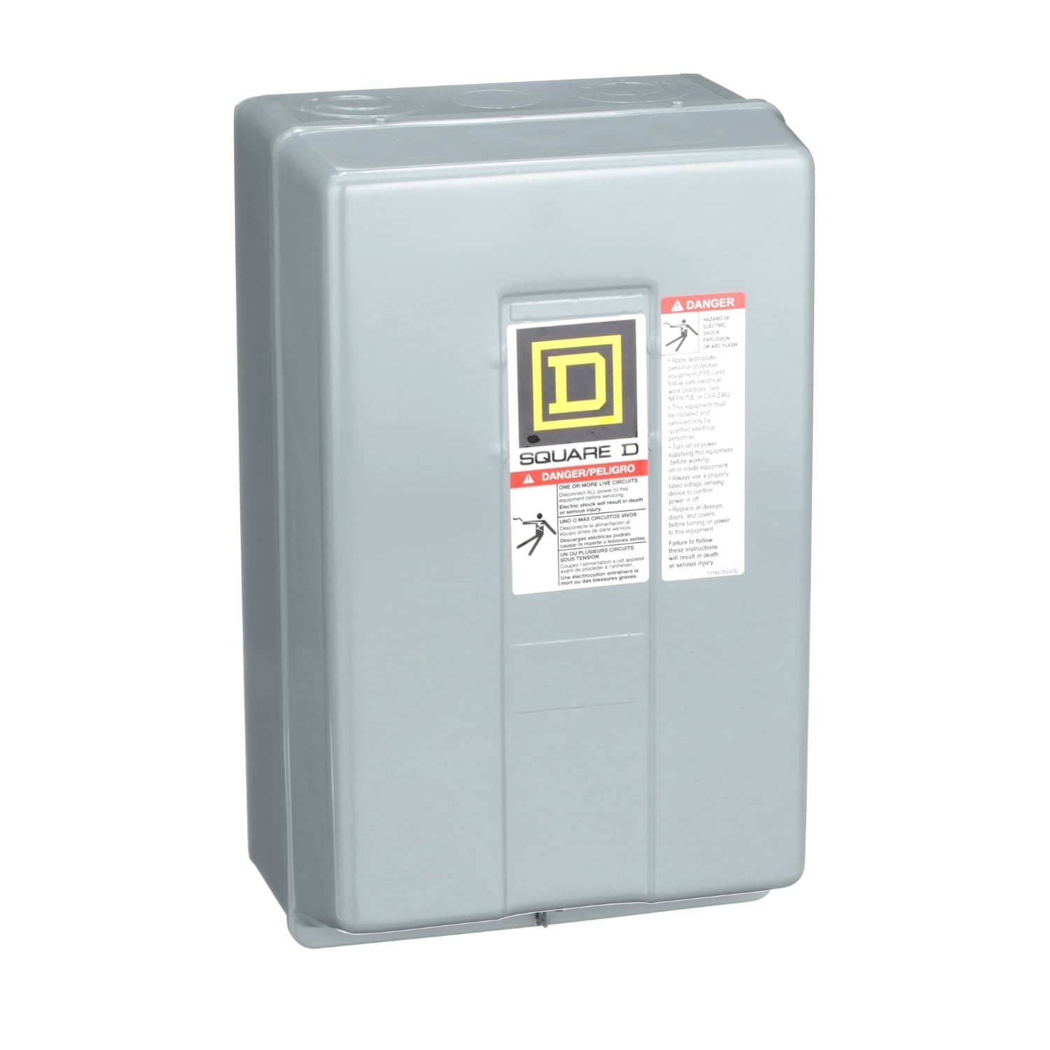 8903LG40V02 Type L Electrically Held Multi-Pole Lighting Contactor, 110/120 V AC V Coil, 30 A, 4NO Contact, 4 Poles