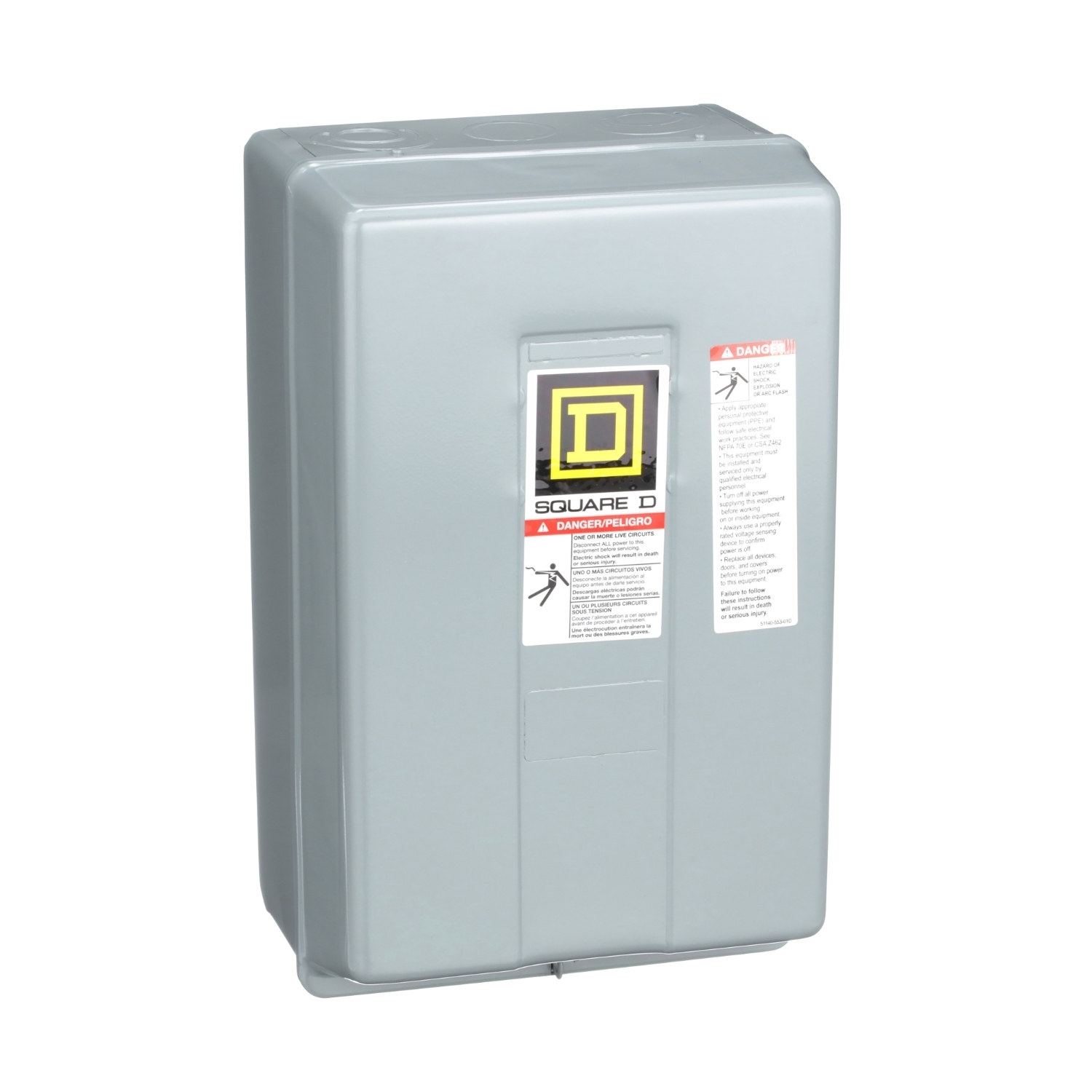 8903LG60V02 Type L Electrically Held Multi-Pole Lighting Contactor, 110/120 V AC V Coil, 30 A, 6NO Contact, 6 Poles