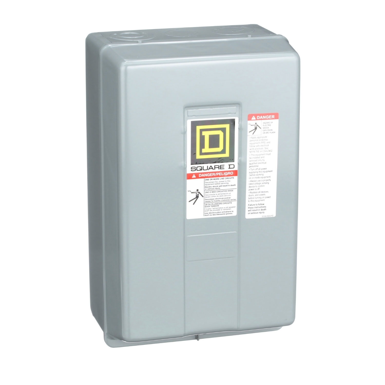 8903LG80V02 Type L Electrically Held Multi-Pole Lighting Contactor, 110/120 V AC V Coil, 30 A, 8NO Contact, 8 Poles