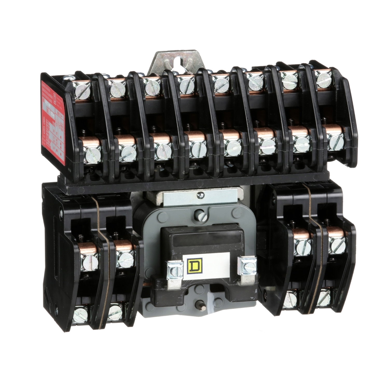 Contactor, Type L, multipole lighting, electrically held, 30A, 12 pole, 600 V, 24 VAC 60 Hz coil, open style [TAA]