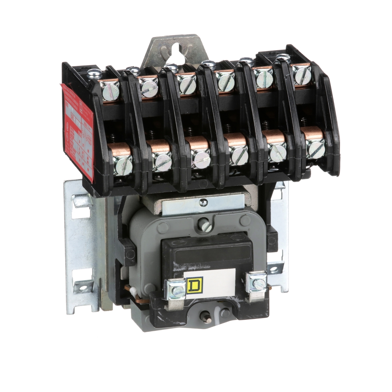 Contactor, Type L, multipole lighting, electrically held, 30A, 6 pole, 600 V, 24 VAC 60 Hz coil, open style [TAA]