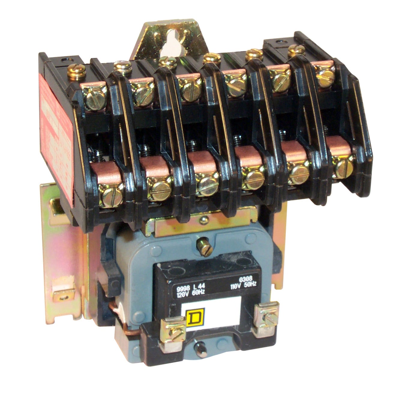 8903LO60V03 Electrically Held Type L Lighting Contactor, 220 V AC at 50 Hz to 240 V AC at 60 Hz V Coil, 6NO Contact, 6 Poles