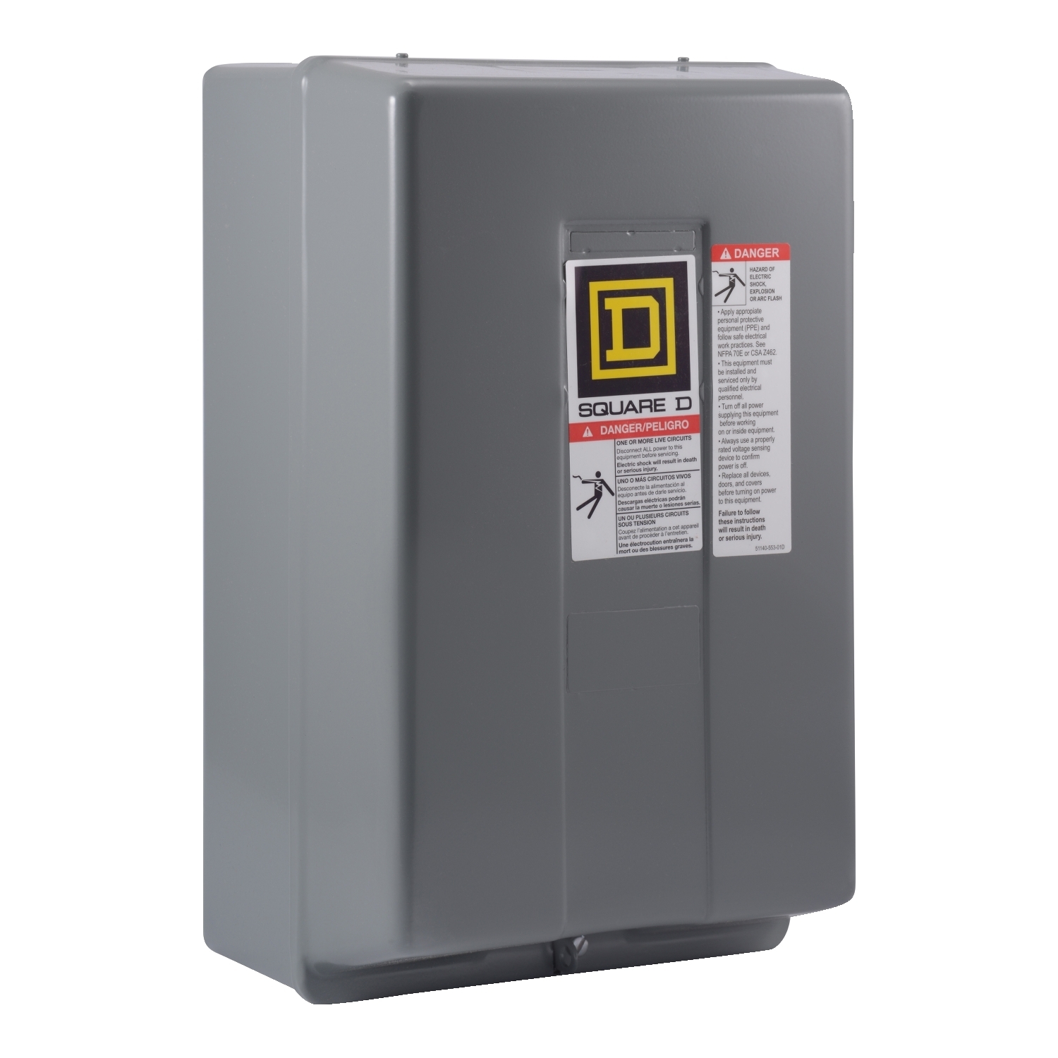 8903LXG80V02 Type LX Mechanically Held Multi-Pole Lighting Contactor, 110/120 V AC V Coil, 30 A, 8NO Contact, 8 Poles