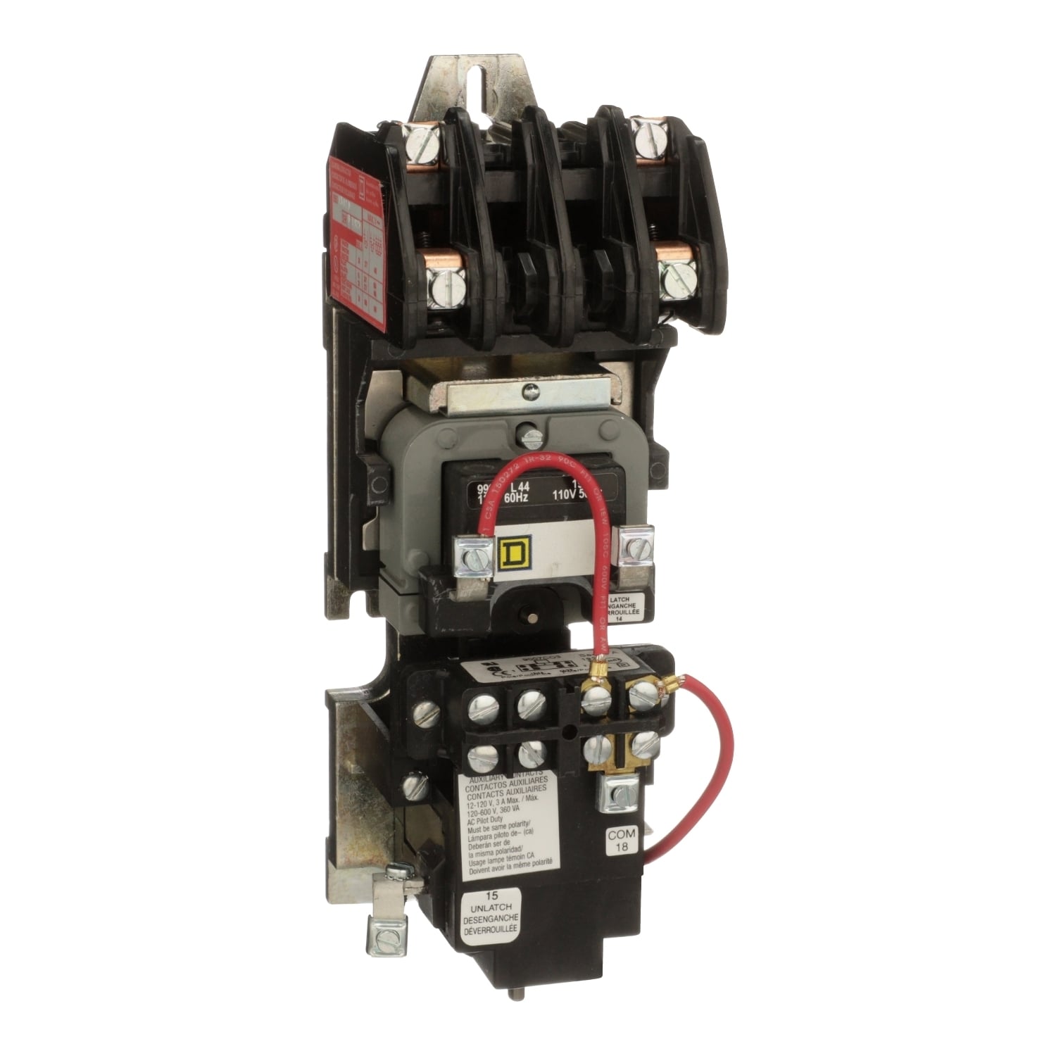 8903LXO20V02 Type LX Mechanically Held Lighting Contactor, 110/120 V AC V Coil, 30 A, 2NO Contact, 2 Poles