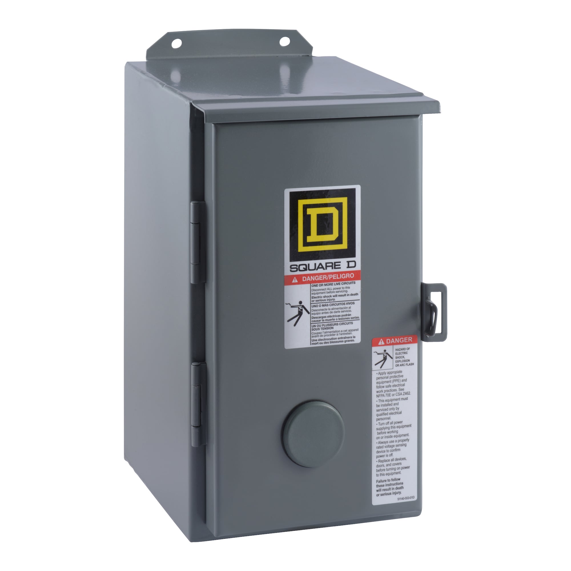 8903SMA2V02 Electrically Held Type S Lighting Contactor, 110 V AC at 50 Hz to 120 V AC at 60 Hz V Coil, 3 Poles