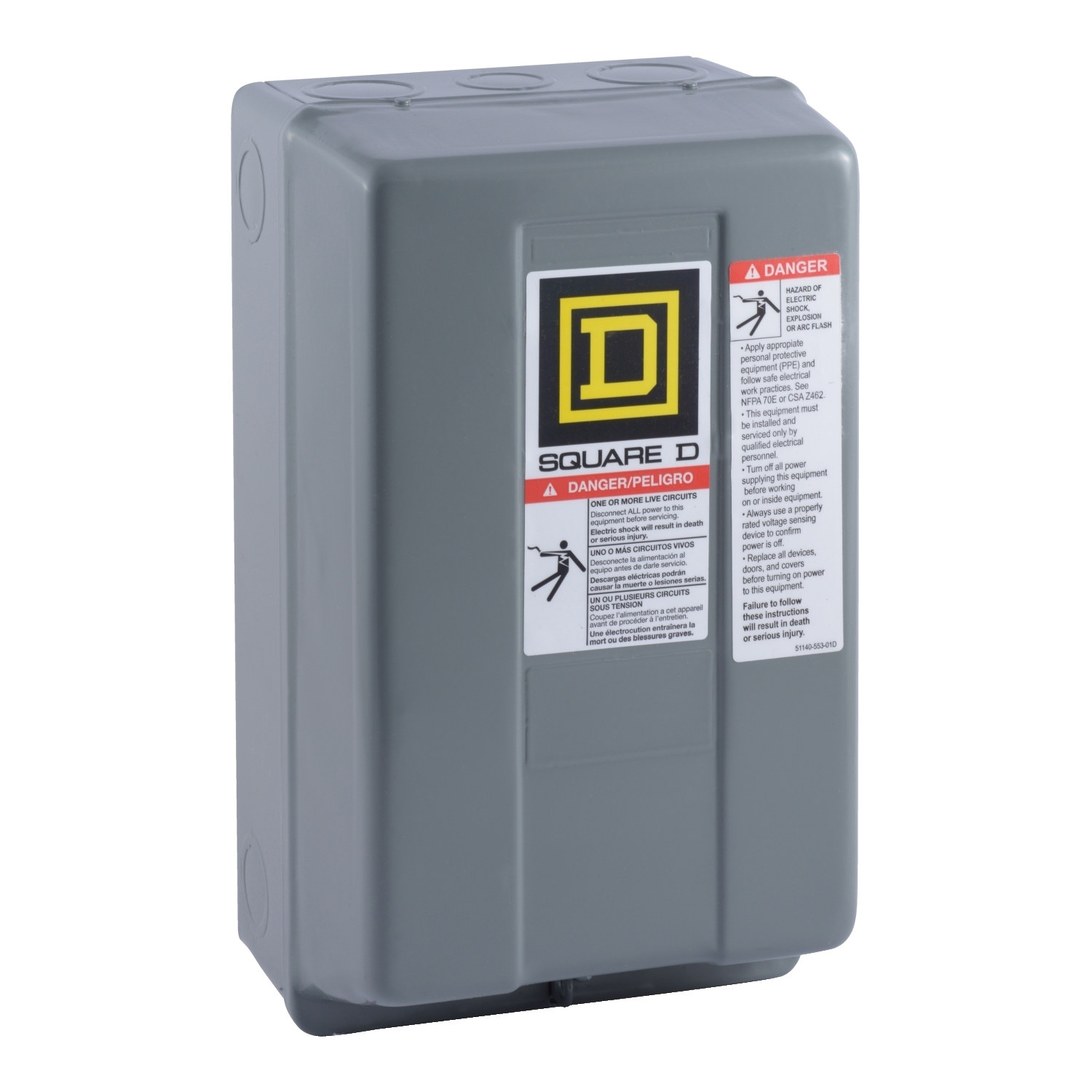 8903SMG10V02 Mechanically Held Type S Lighting Contactor, 110 V AC at 50 Hz to 120 V AC at 60 Hz V Coil, 2 Poles