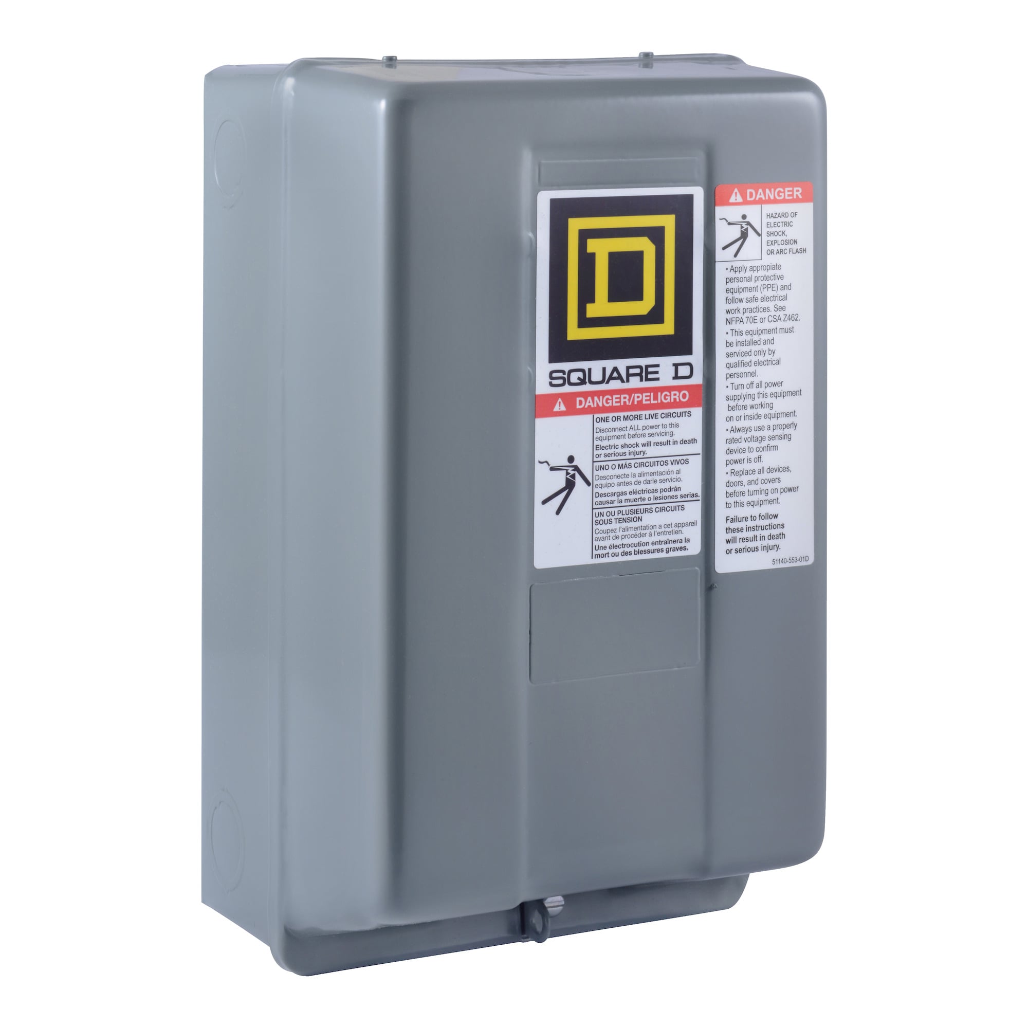 8903SMG2V04 Electrically Held Type S Lighting Contactor, 277 V AC at 60 Hz V Coil, 3 Poles