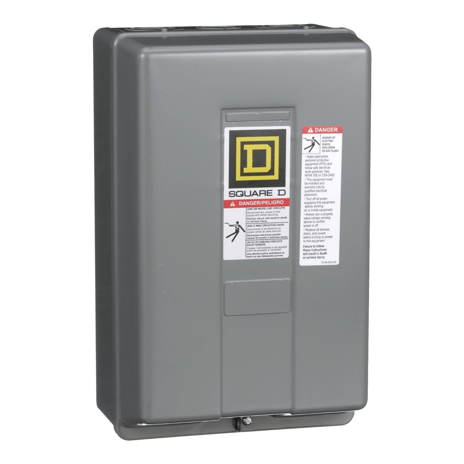 8903SPG3V02 Electrically Held Type S Lighting Contactor, 110/120 V AC V Coil, 4 Poles