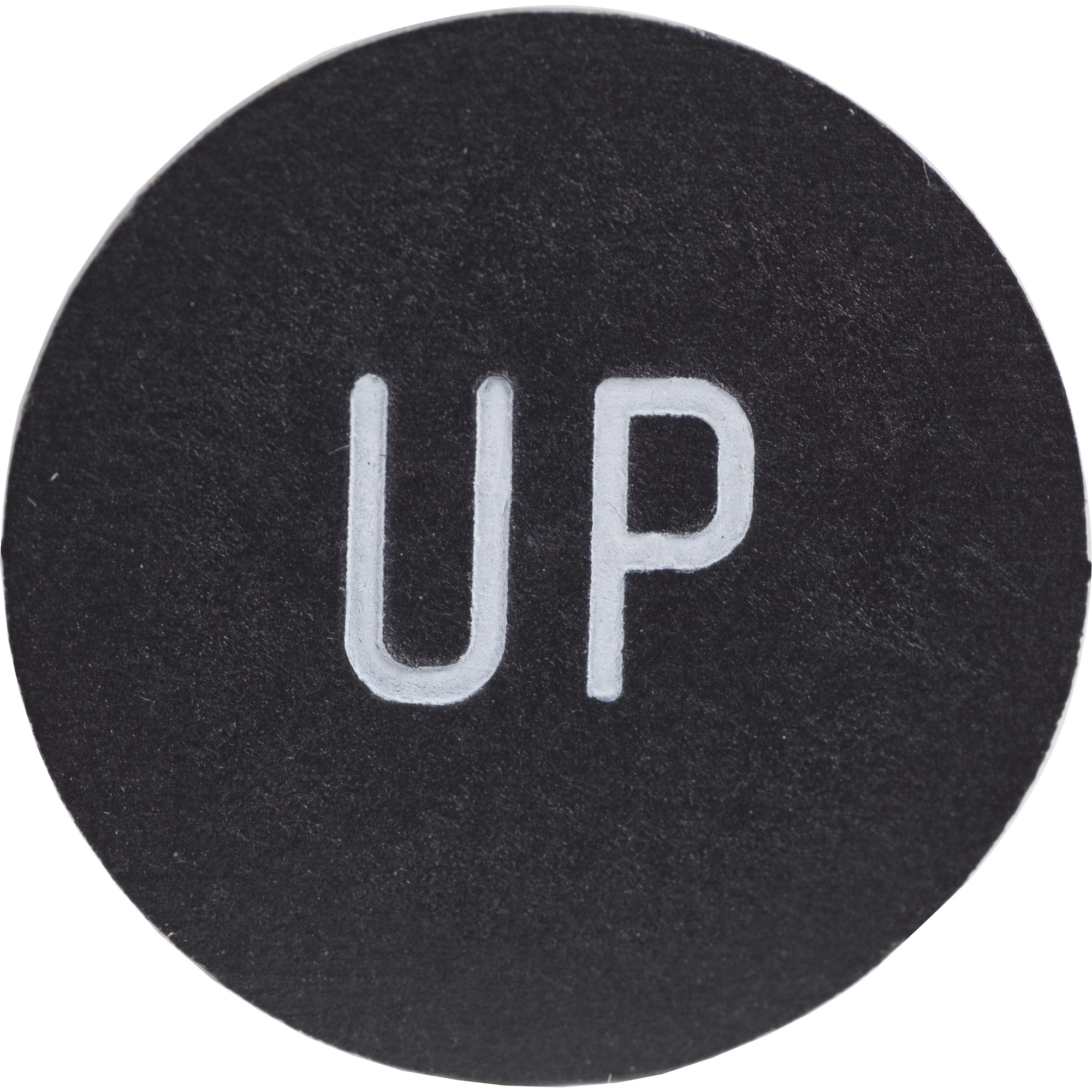 9001B253 Harmony Legend Plate, For Use With Class 9001 Type B 30 mm Dia Pushbutton Control Station, 30 mm, UP Legend, Black