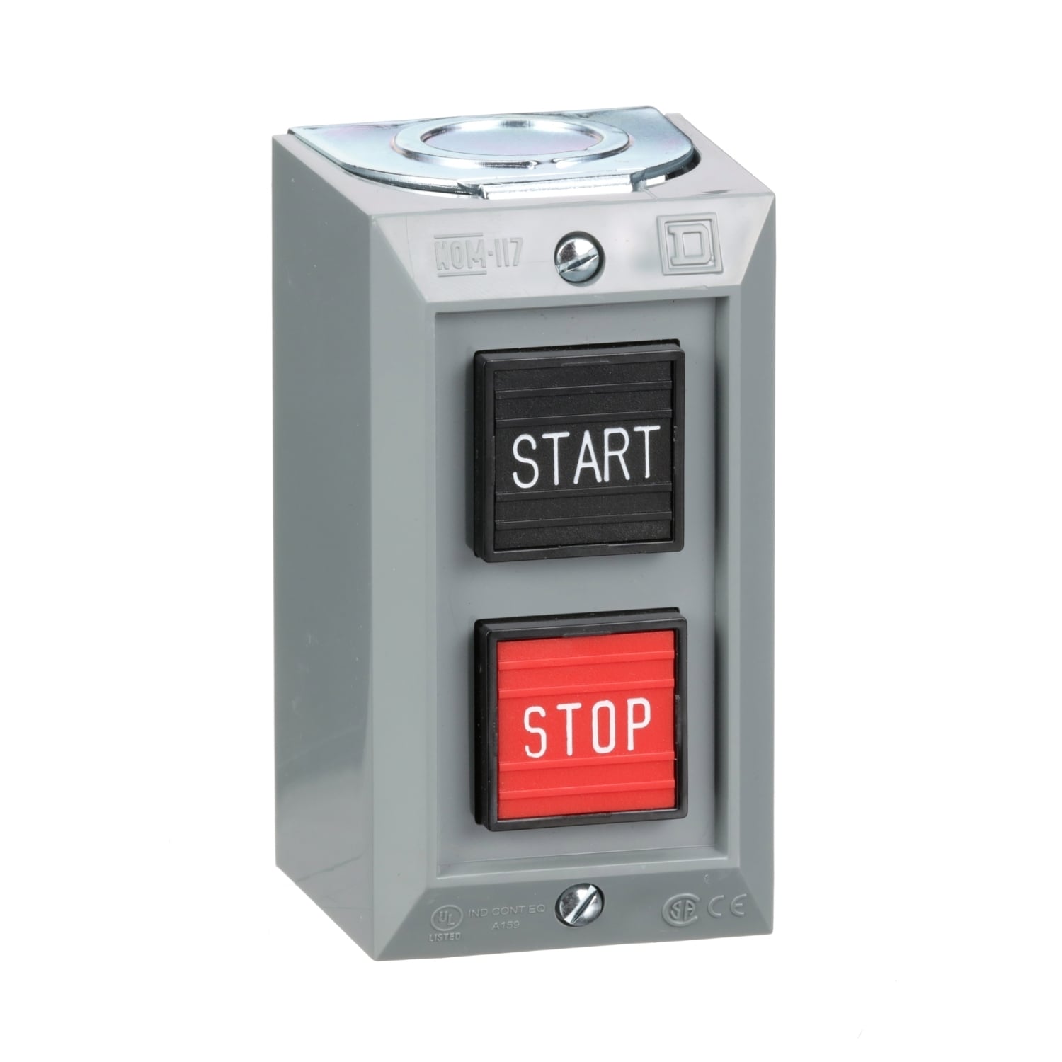 9001BG201 Harmony Type BG Control Station, 600 V AC, 5 A, 1NO-1NC Contact, 2 Operators, NEMA 1 NEMA Rating