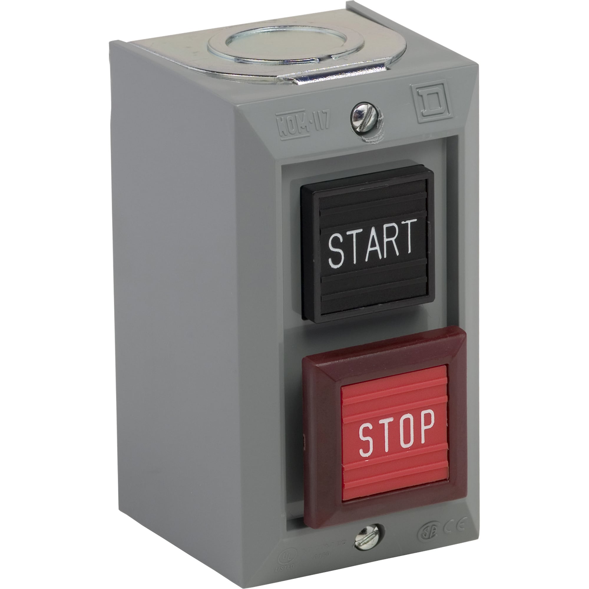 9001BG203 Harmony Complete Push Button Control Station, 600 V AC, 5 A, 1NO-1NC Contact, 2 Operators, NEMA 1 NEMA Rating