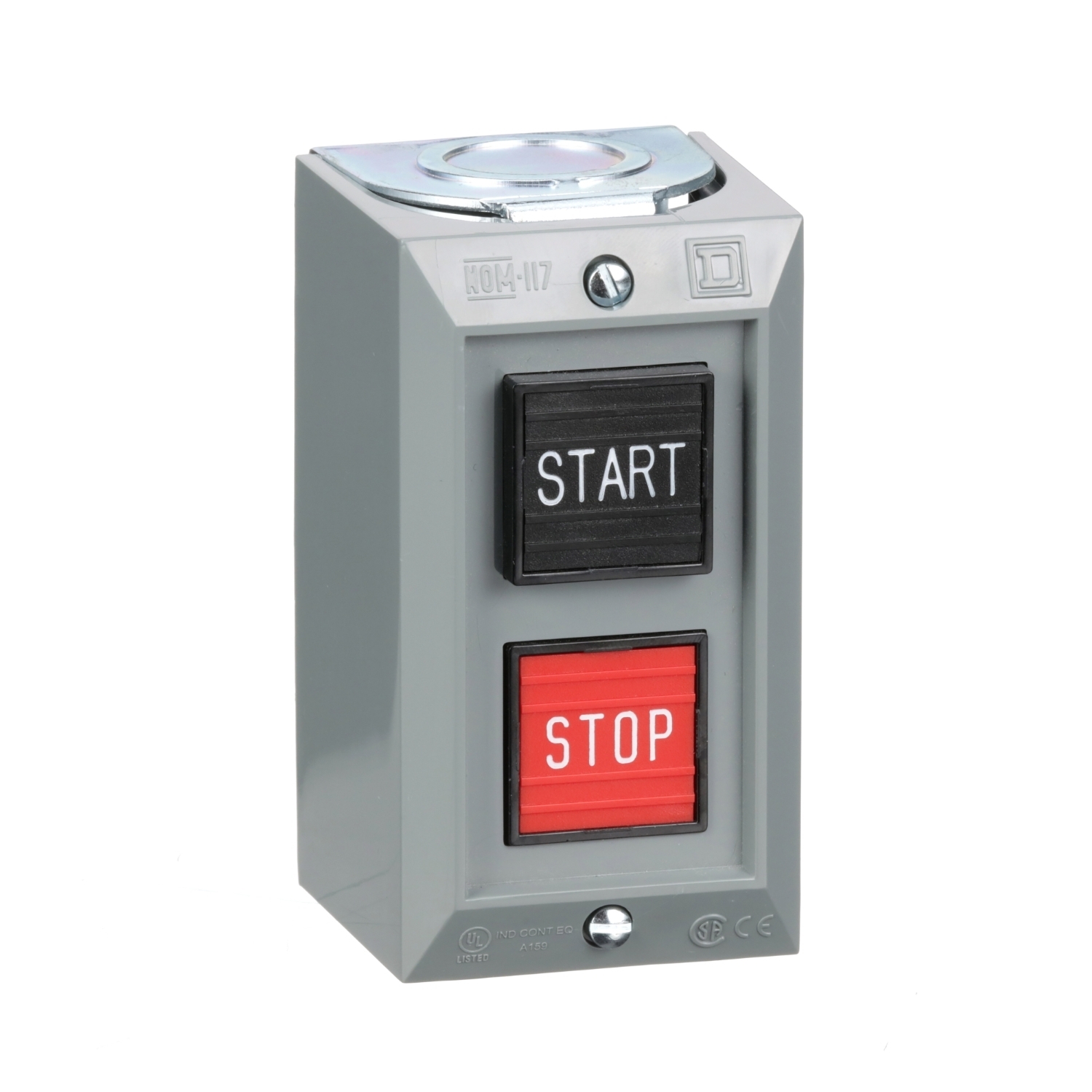 9001BG215 Harmony Complete Interlocked Type BG Control Station, 600 V AC, 5 A, 2NO Contact, 2 Operators, NEMA 1 NEMA Rating