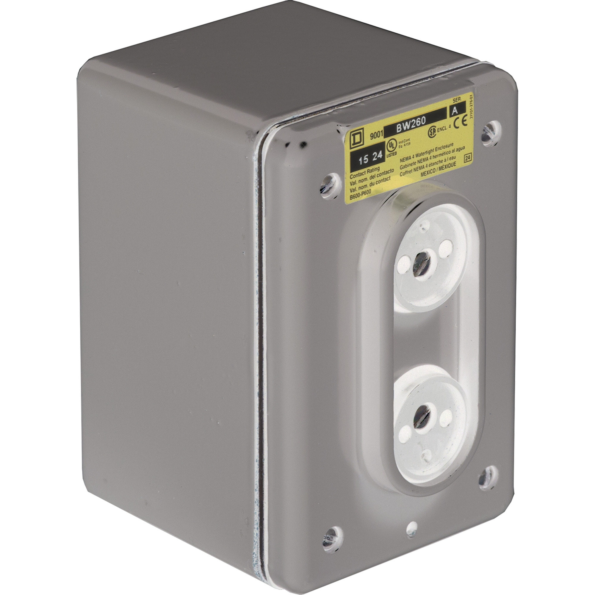 9001BW260 Type BW Control Station, 600 V AC, 5 A, 2NO-2NC Contact, NEMA 4 NEMA Rating