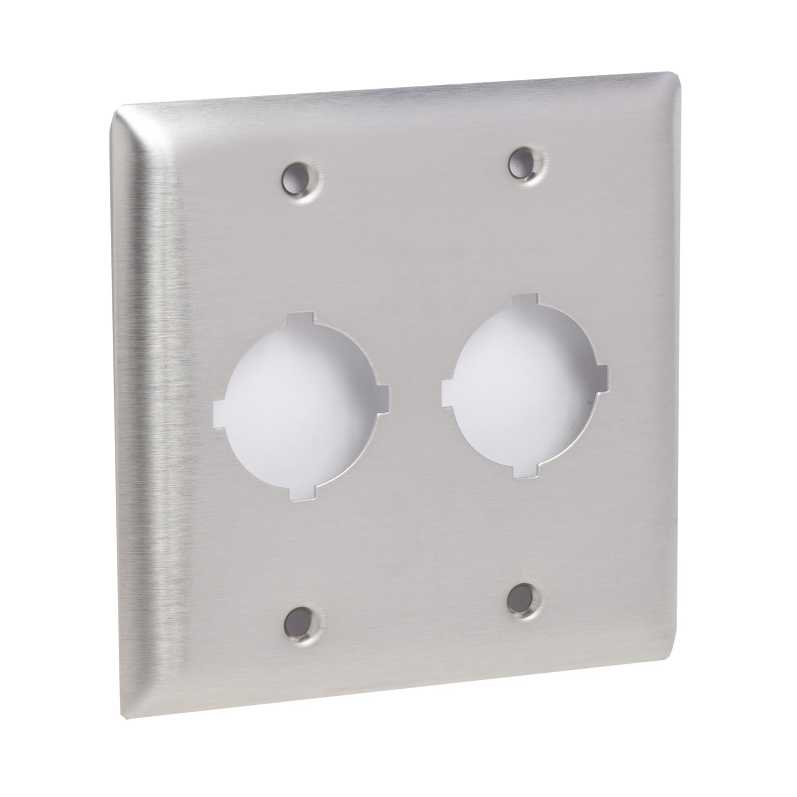 9001K26 Harmony Cover Plate, For Use With Class 9001 30 mm Type K 2-Hole Pushbutton Flushplate, Controlling and Signal Unit, 2-Hole, NEMA 1, Stainless Steel
