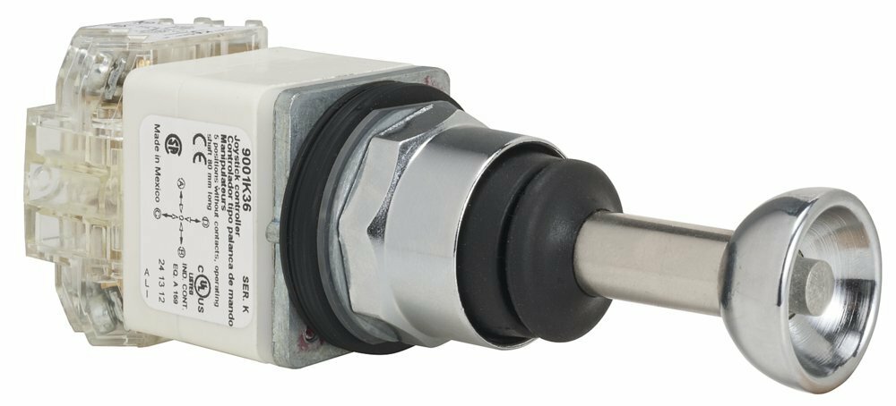 9001K36H2 Harmony Joystick Operator With Latch, 600 VAC, 2CO 2SPDT Contact, 5 Positions