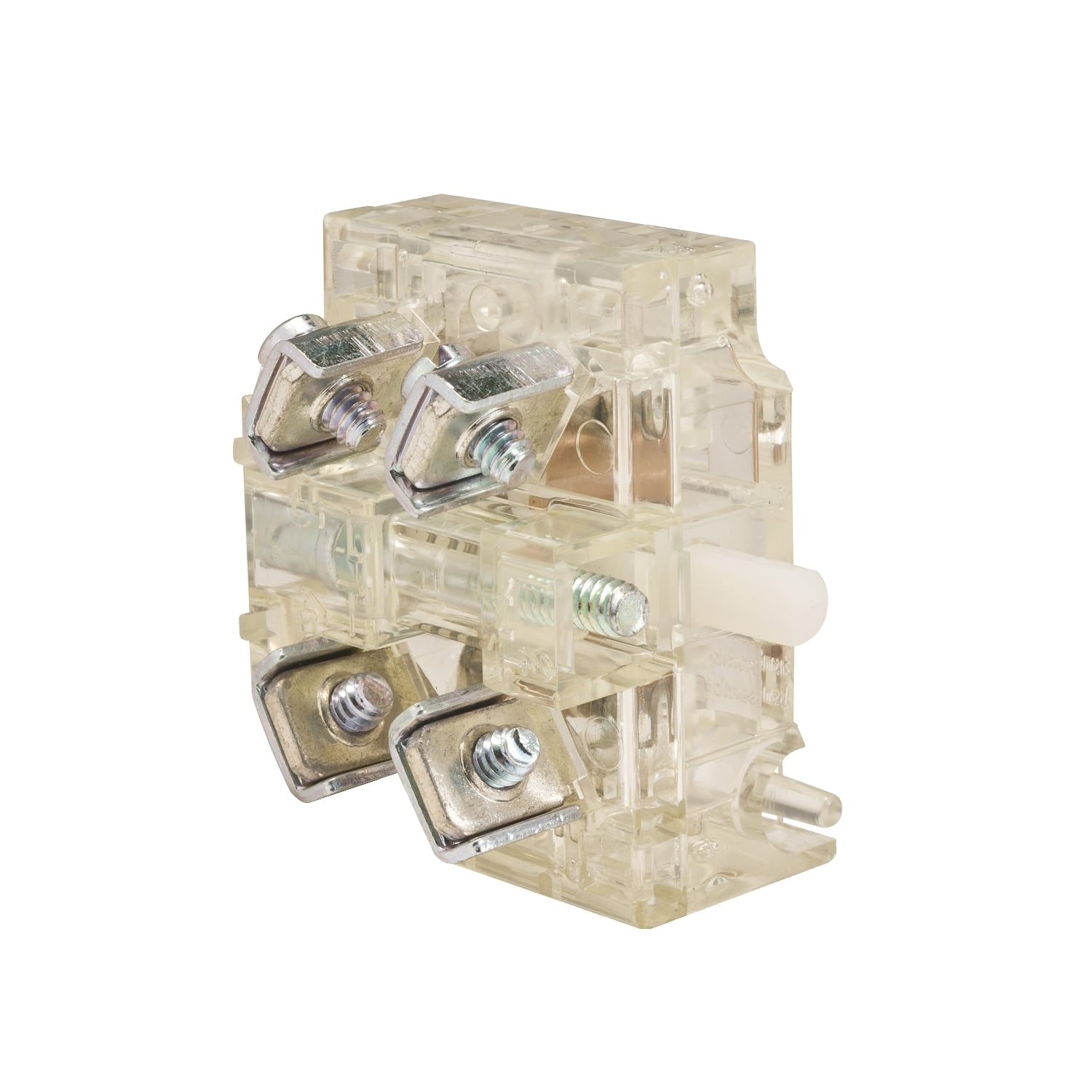 9001KA1G Harmony Style G Push Button Contact Block, 30 mm, 1NO-1NC Contact, 10 A, 600 V AC Contact, Silver Alloy Contact, Clear