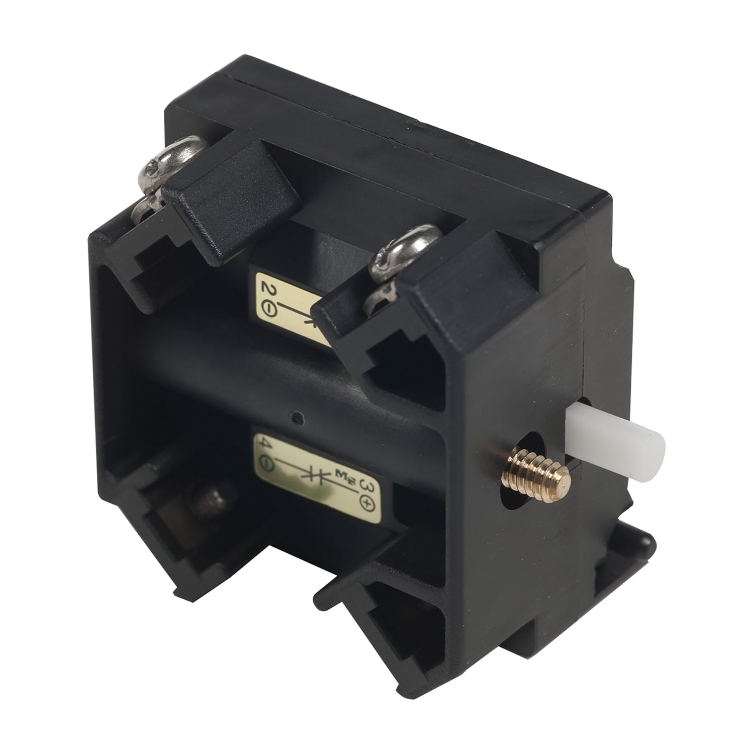 9001KA41 Harmony Logic Reed Contact Block Assembly With Protected Terminal, 30 mm, 1NO-1NC Contact, 0.5 A at 32/120 V AC/0.5 A at 30/100 V DC Contact, Silver Alloy Contact, Momentary Action, Clear