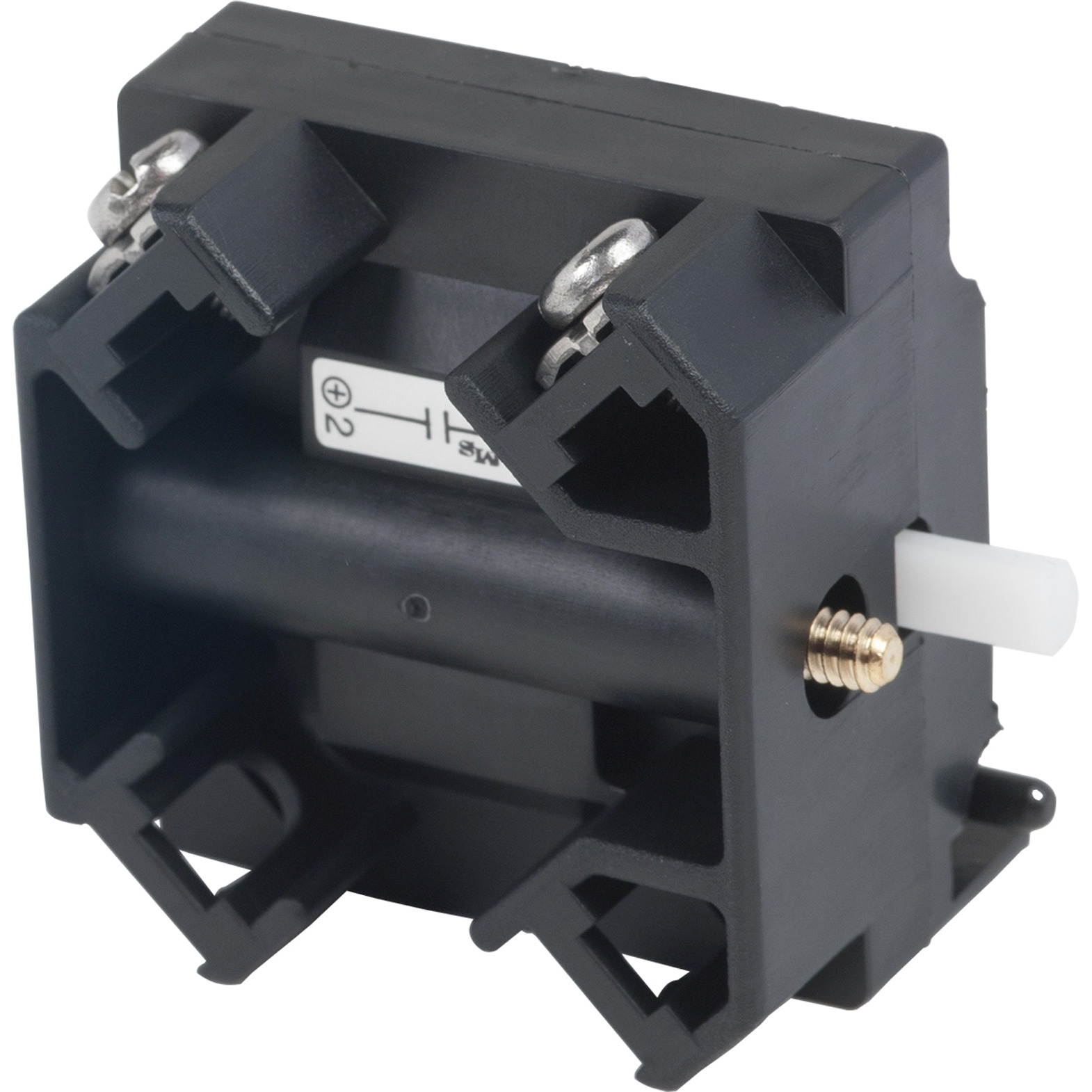 9001KA43 Harmony Hermetically Sealed Contact Block With Protected Terminal, 30 mm, 1NC Contact, 0.5 A at 120 V AC/100 V DC Contact, Copper/Silver Contact, Momentary Action
