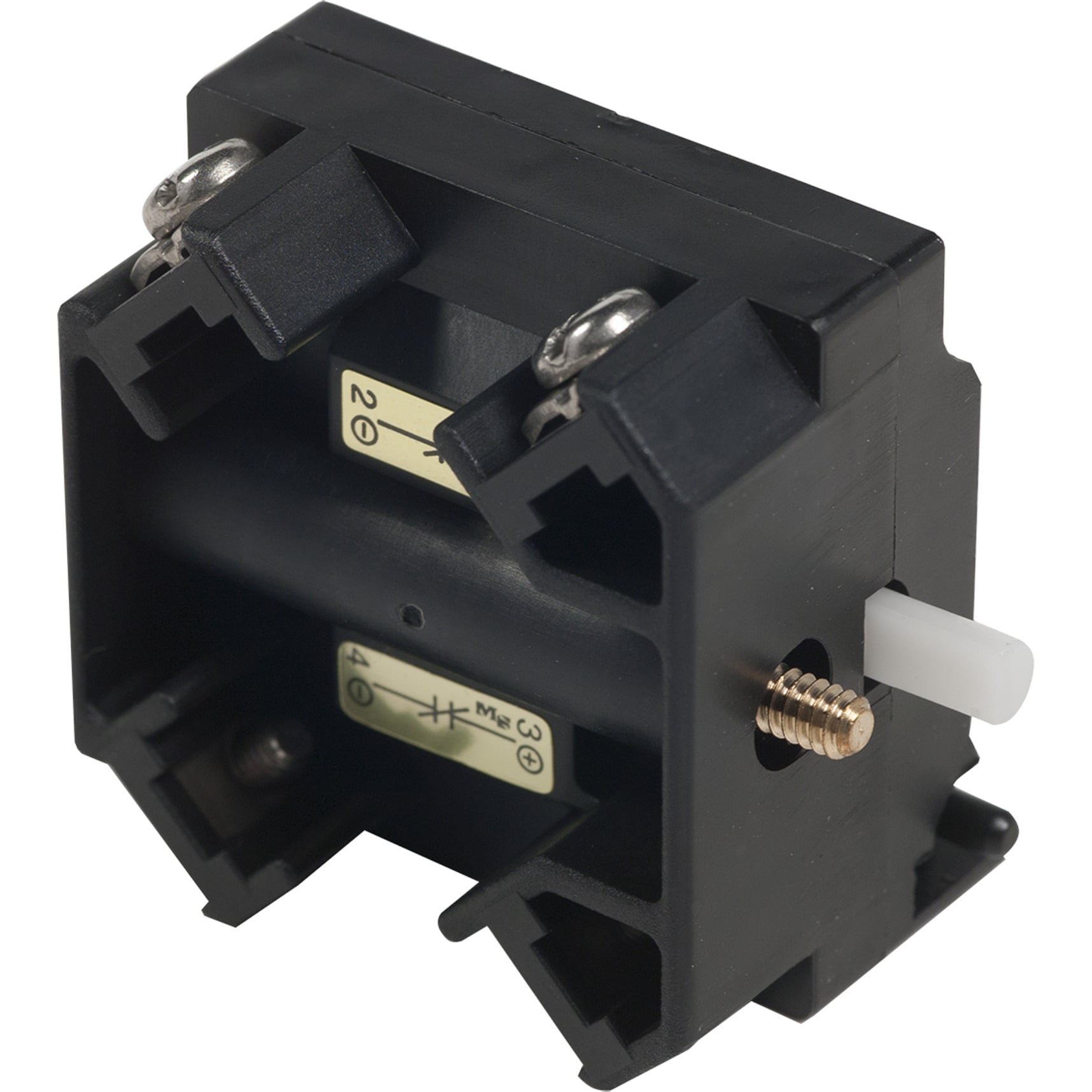 9001KA45 Harmony Contact Block, 30 mm, 2NO Contact, 0.5 A at 120 V AC/100 V DC Contact, Copper/Silver Contact