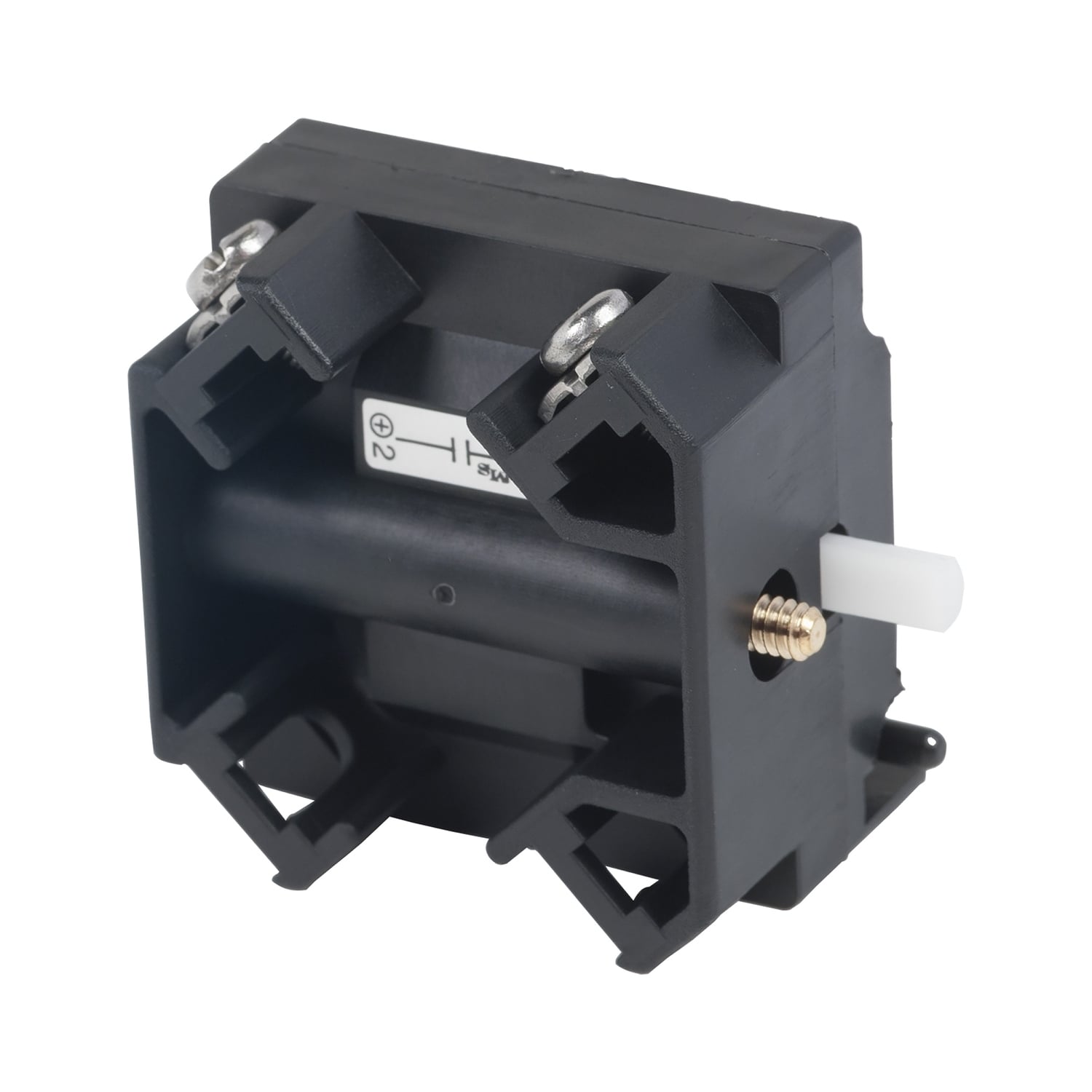 9001KA52 Harmony Contact Block With Protected Terminal, 30 mm, 1NO Contact, 3 A at 240 V AC/115 V DC Contact, Silver Alloy Contact, Momentary Action, Black
