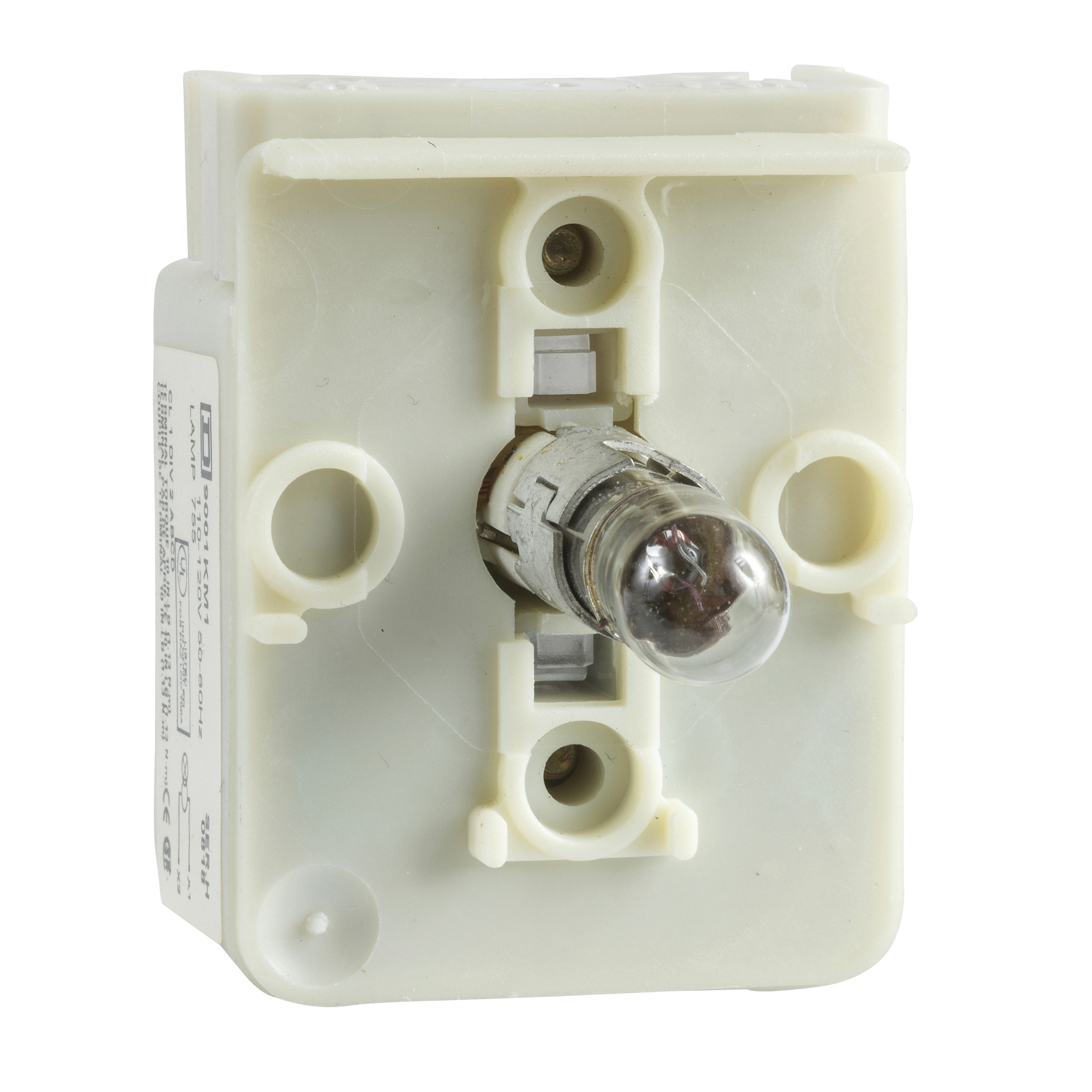 9001KM7 9001K Transformer Style Light Block, 30 mm Dia, Incandescent Lamp, 230 V AC, Screw Terminal, Clear