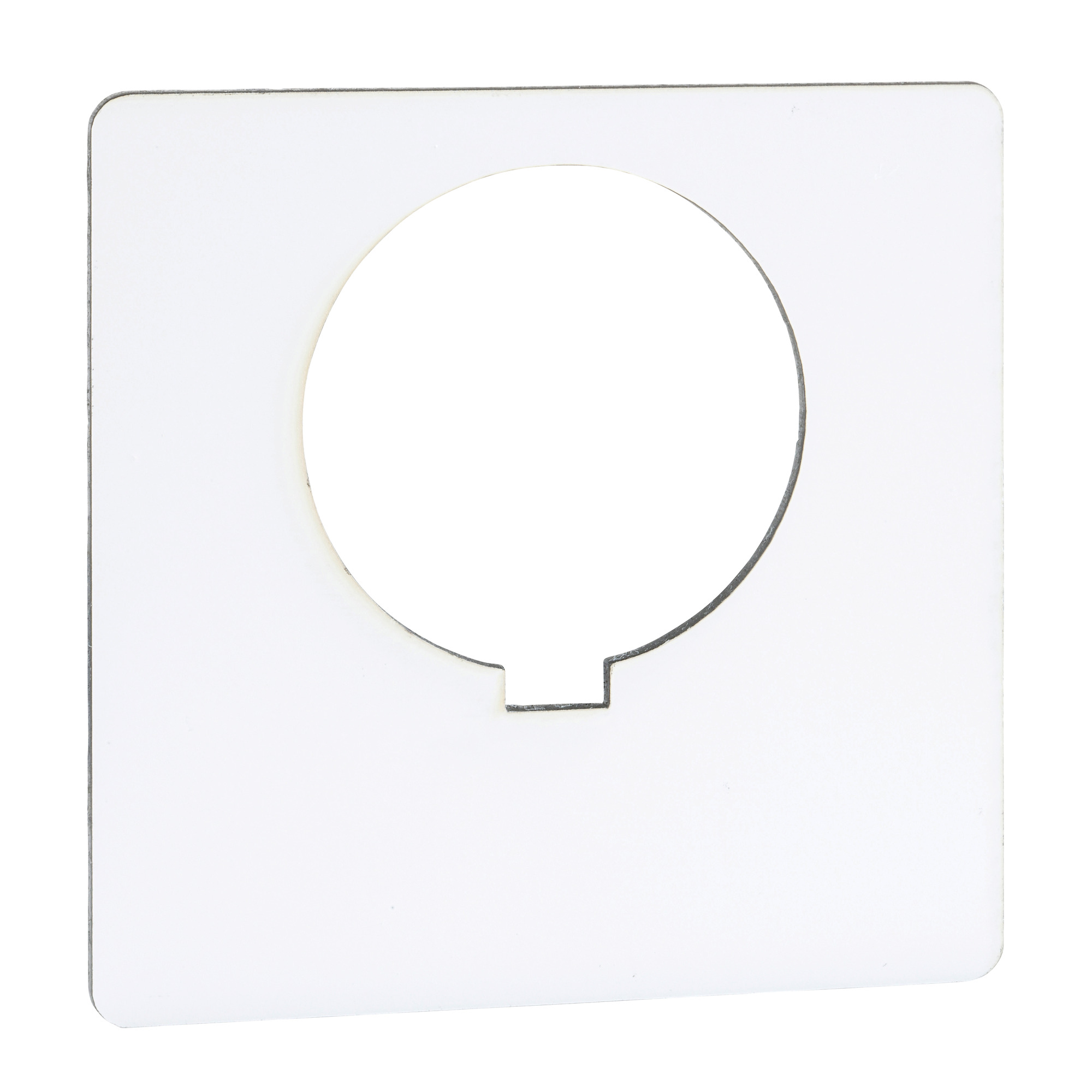 9001KN100WP Harmony Blank Legend Plate, 2-1/4 in H x 2-1/4 in W, Square Plate, Plastic, White Field
