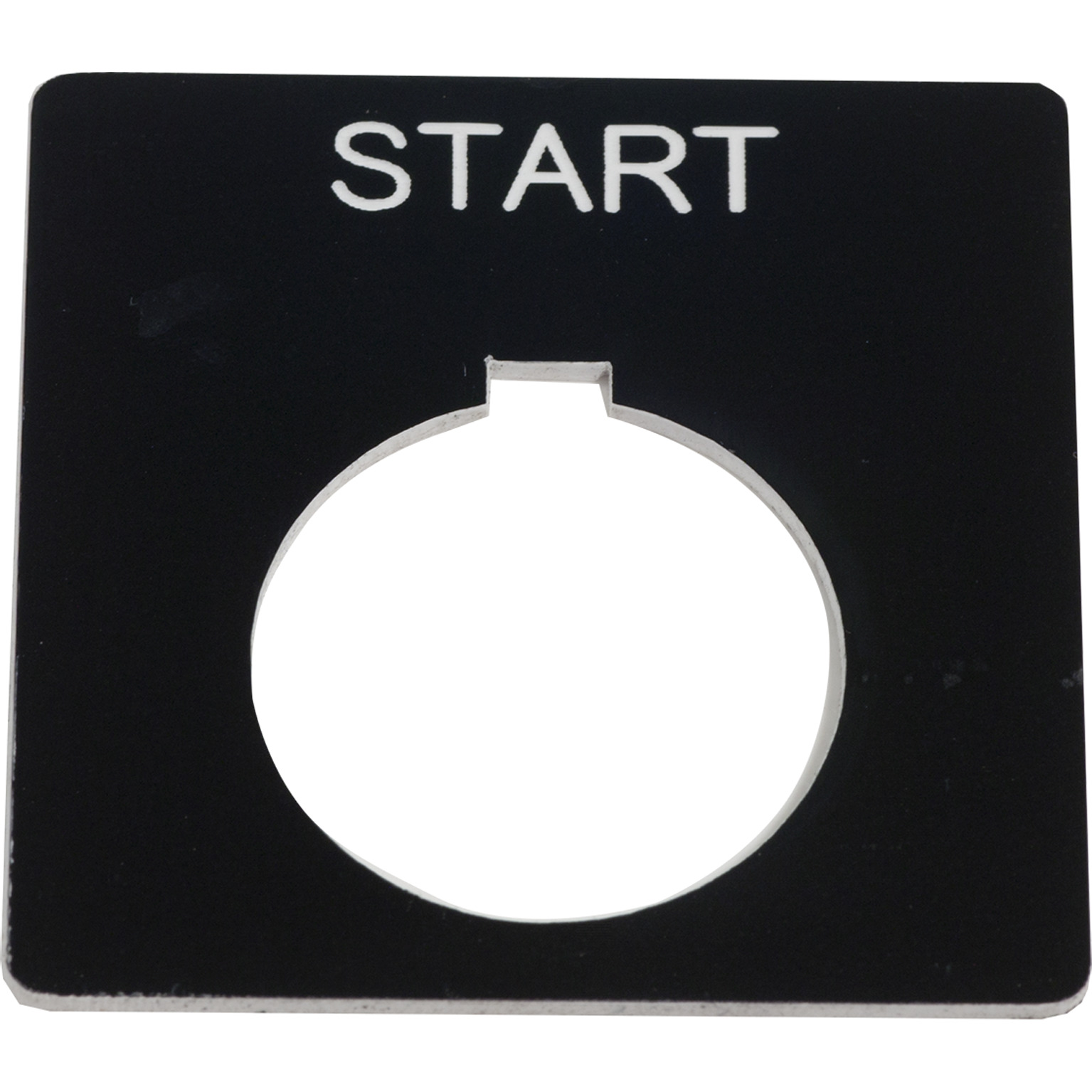 9001KN101BP Harmony Standard Legend Plate, 57 mm H x 57 mm W, Square Plate, Plastic, Black Field
