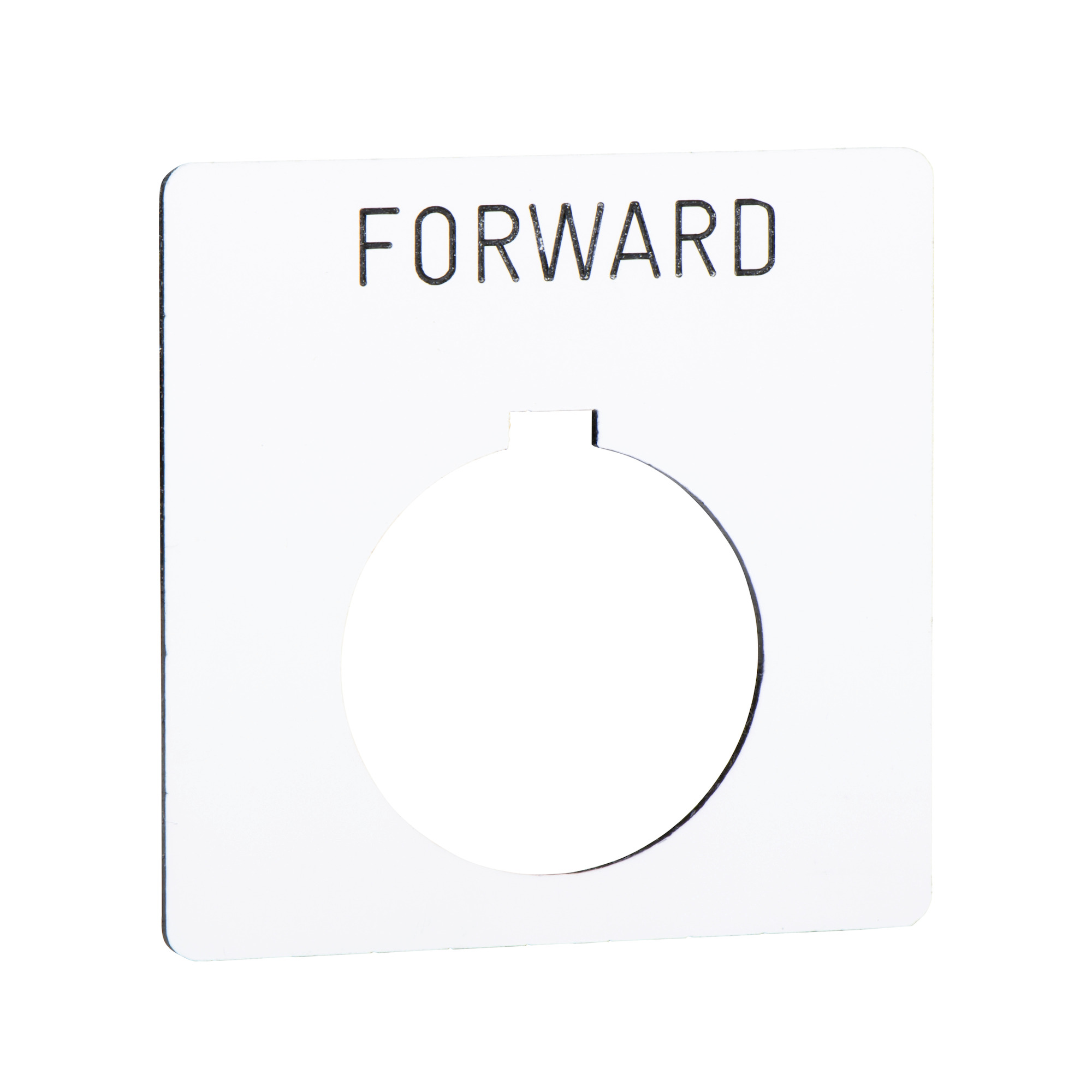 9001KN106WP Harmony Standard Legend Plate, 57 mm H x 57 mm W, Square Plate, Plastic, White Field