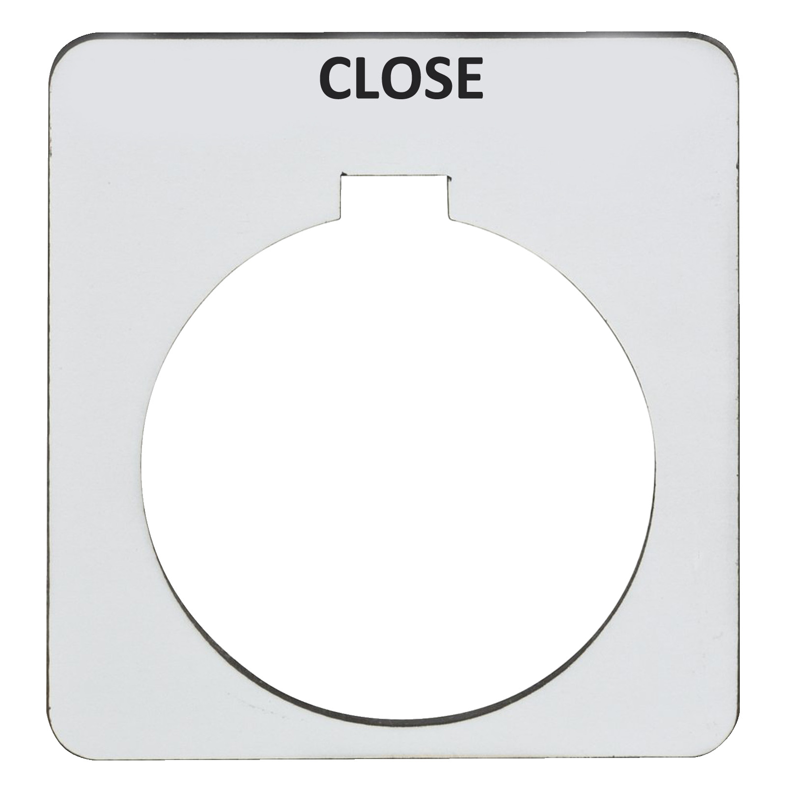 9001KN108SP Harmony Standard Legend Plate, 2-1/4 in H x 2-1/4 in W, Square Plate, Plastic, Silver Field