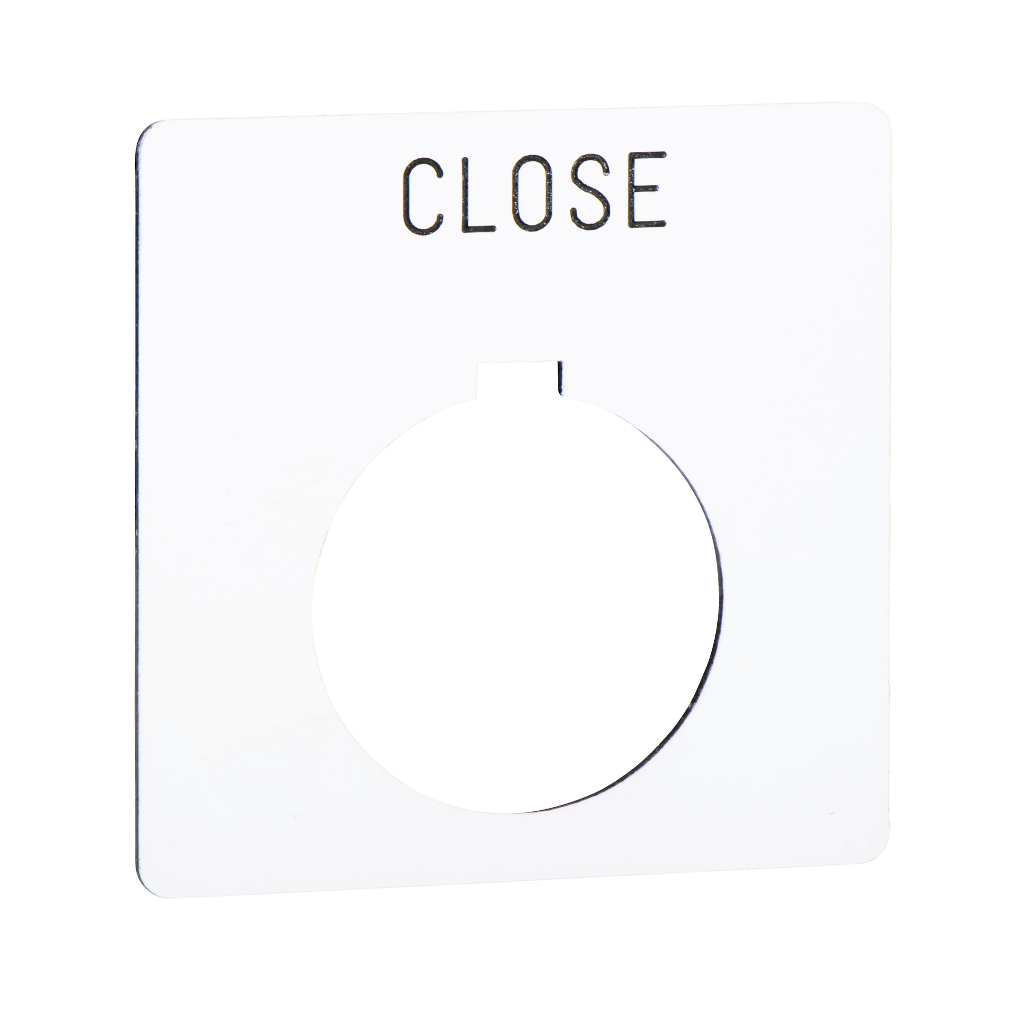 9001KN108WP Harmony Standard Legend Plate, 57 mm H x 57 mm W, Square Plate, Plastic, White Field