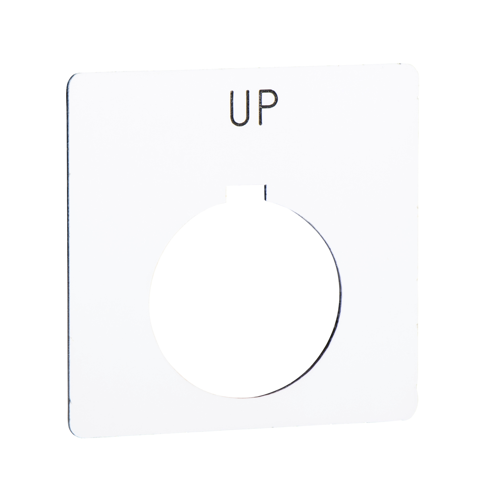 9001KN111WP Harmony Legend Plate, 2-1/4 in H x 2-1/4 in W, Square Plate, Plastic, White Field