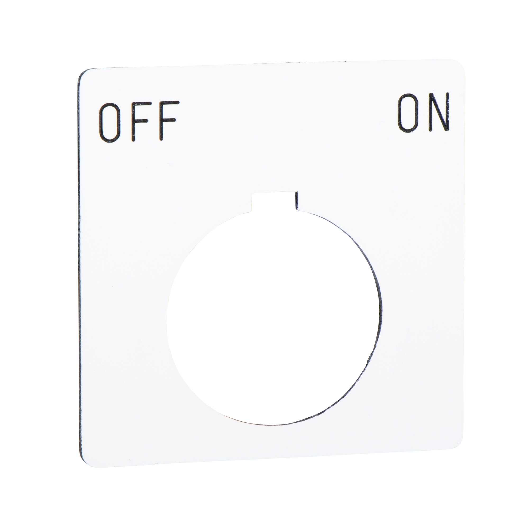9001KN145WP Harmony Standard Legend Plate, 57 mm H x 57 mm W, Square Plate, Plastic, White Field